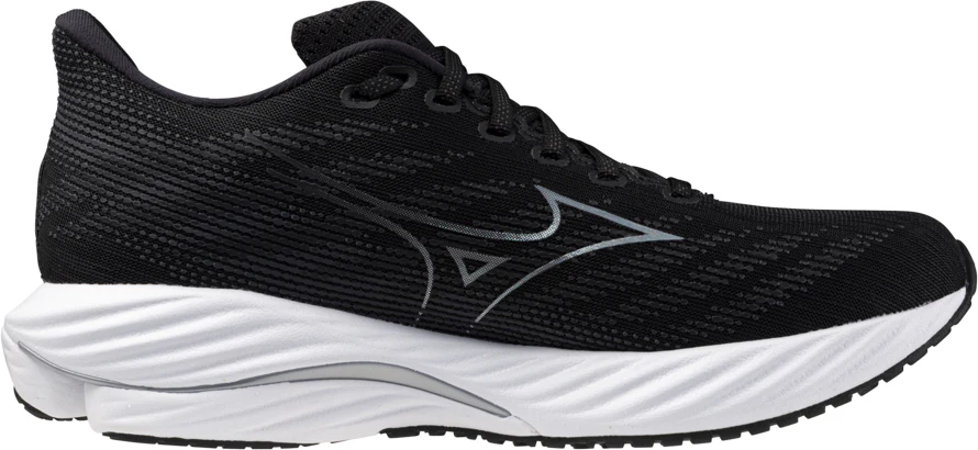 Mizuno Wave Rider 28 WIDE FIT (2E) Mens Running Shoes - Black - Image 3
