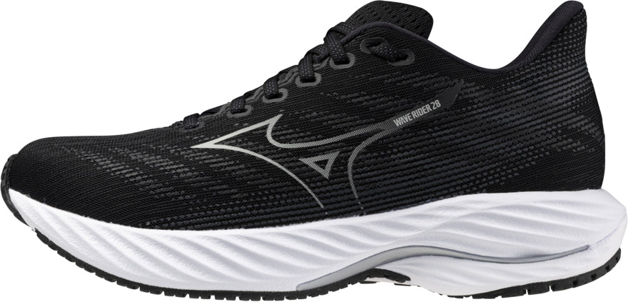 Mizuno Wave Rider 28 WIDE FIT (D) Womens Running Shoes - Black