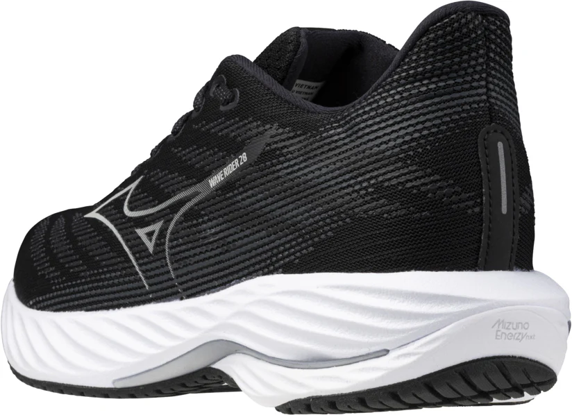 Mizuno Wave Rider 28 WIDE FIT (D) Womens Running Shoes - Black - Image 5