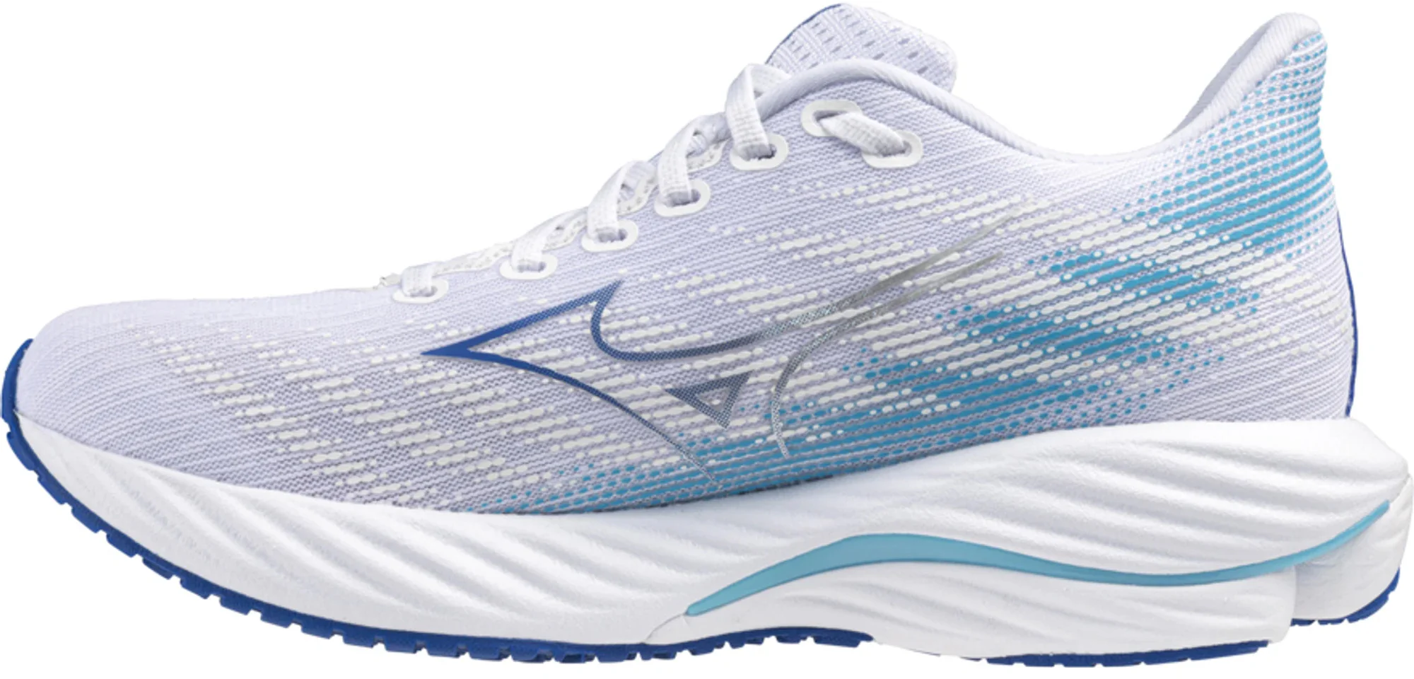 Mizuno Wave Rider 28 Womens Running Shoes - White - Image 3
