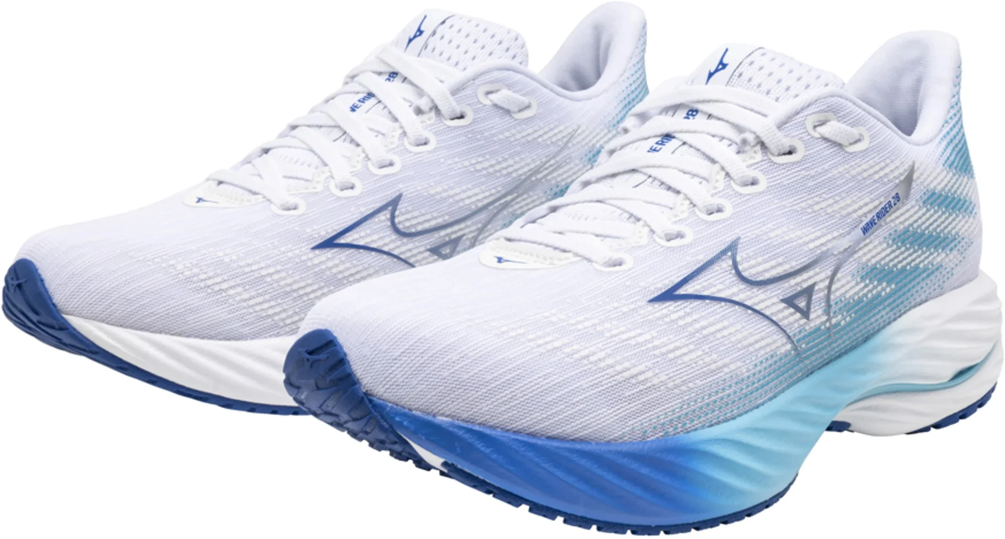 Mizuno Wave Rider 28 Womens Running Shoes - White - Image 6