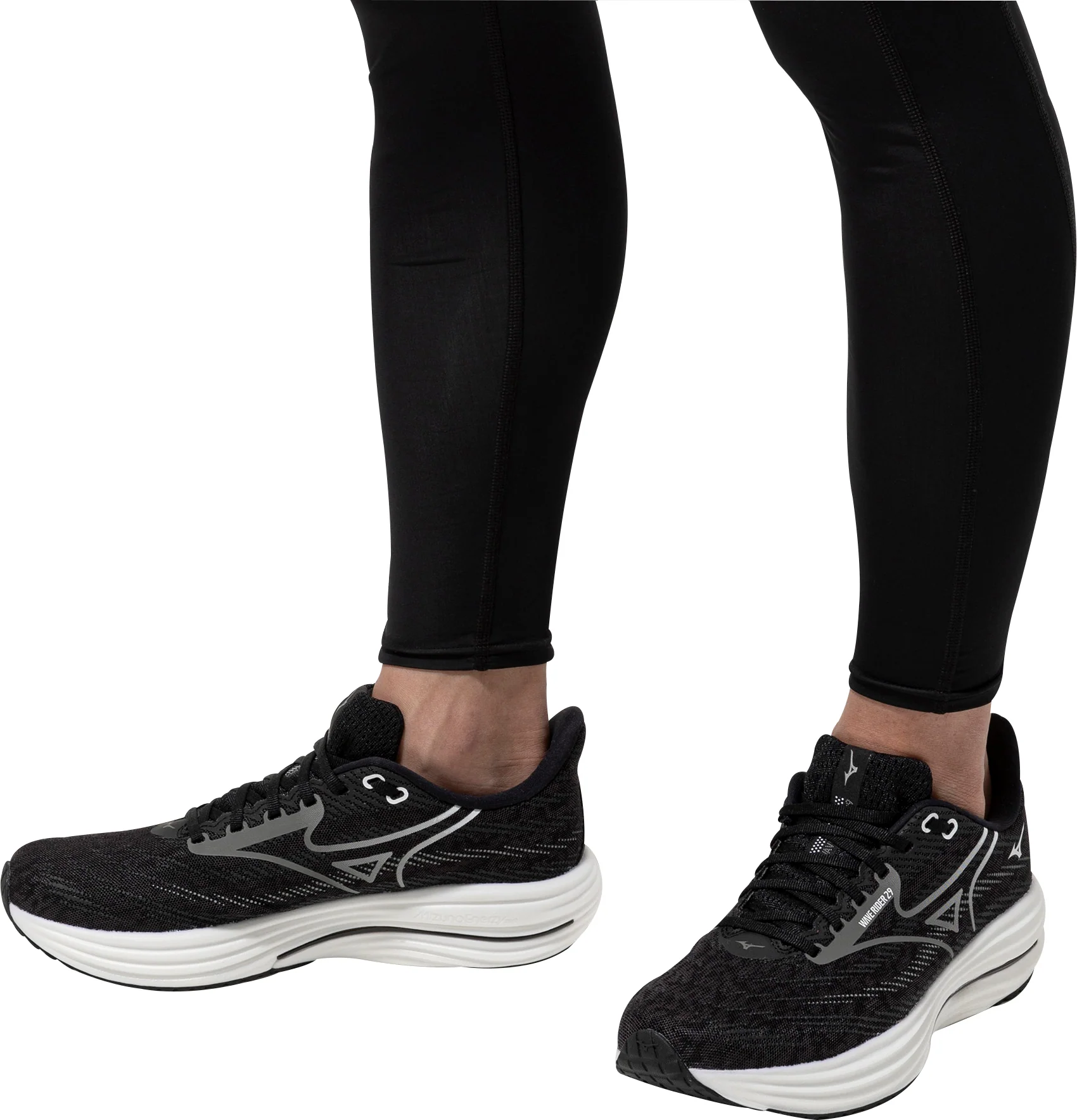 Mizuno Wave Rider 29 Mens Running Shoes - Black - Image 7
