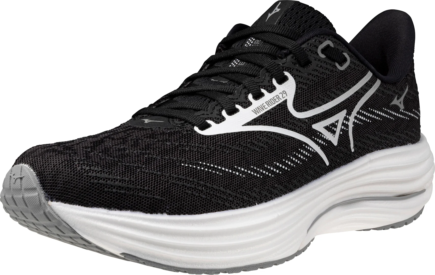 Mizuno Wave Rider 29 WIDE FIT (D) Womens Running Shoes - Black - Image 6