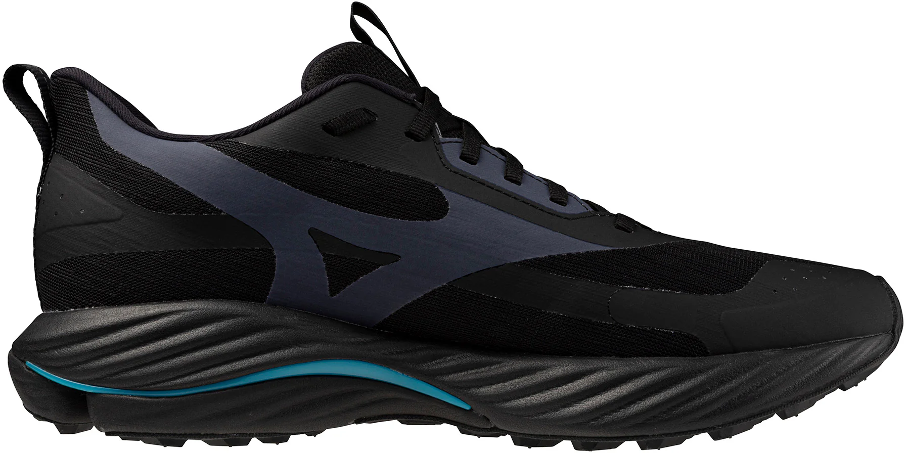 Mizuno Wave Rider GORE-TEX 3 Mens Trail Running Shoes - Black - Image 3