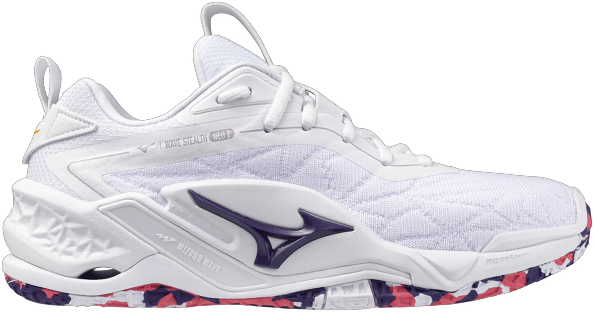 Mizuno Wave Stealth Neo 2 Womens Netball Shoes - White - Image 3