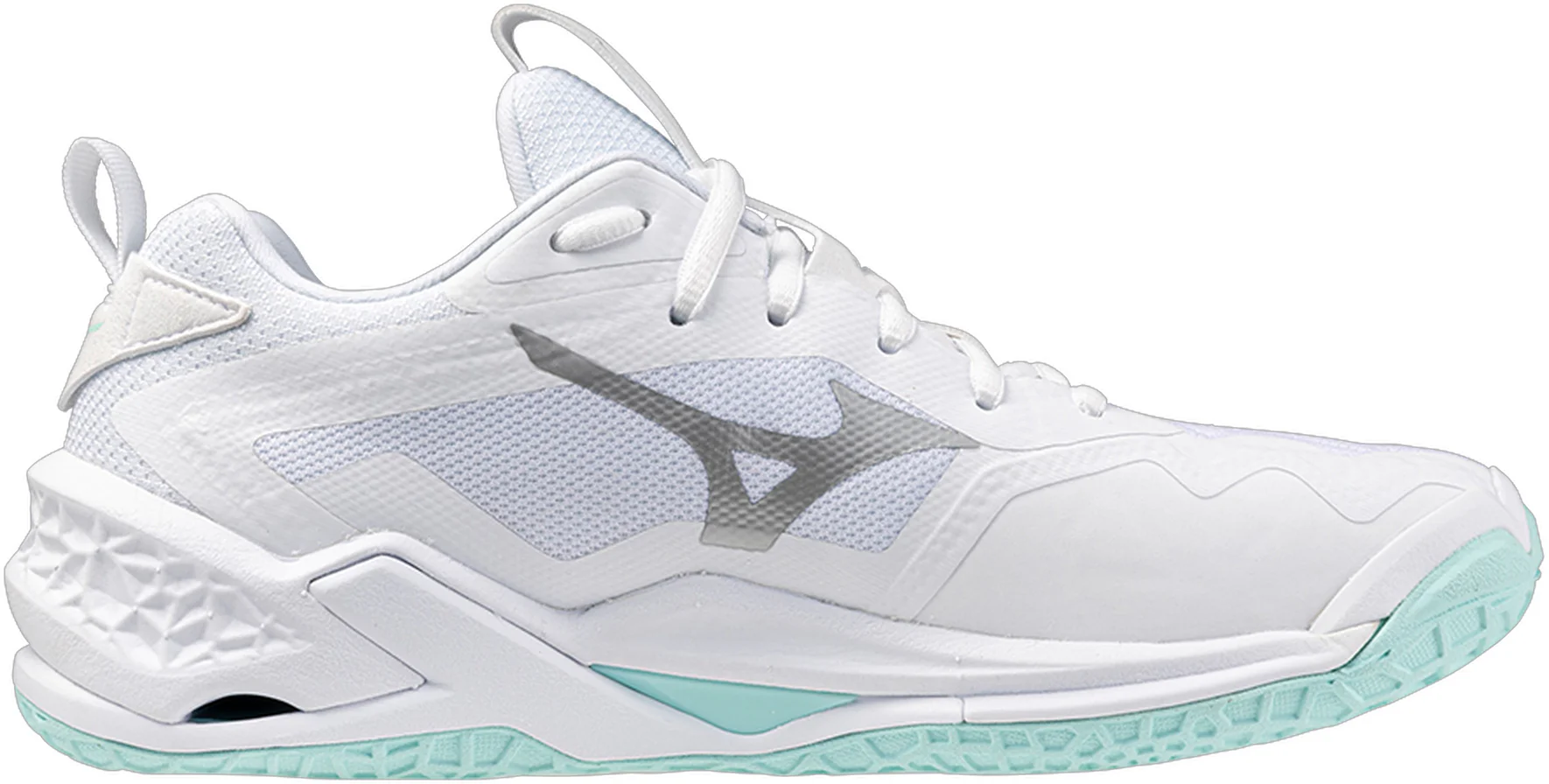 Mizuno Wave Stealth Neo 2 Womens Netball Shoes - White - Image 3