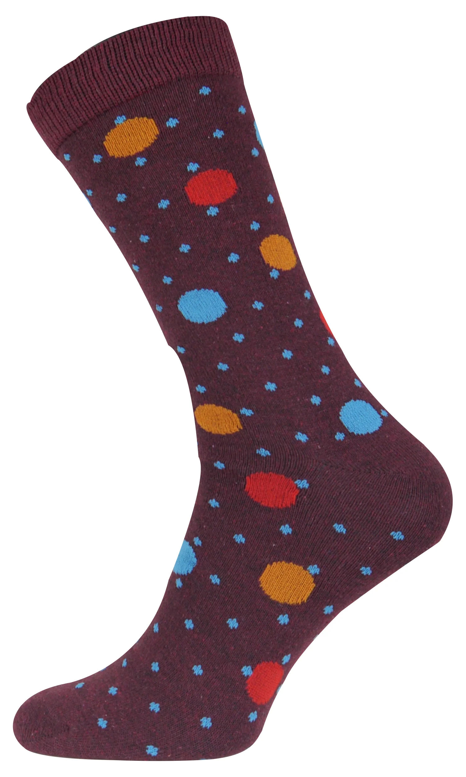 More Mile Design 5 Pack Mens Spots And Stripes Socks - Multi - Image 6
