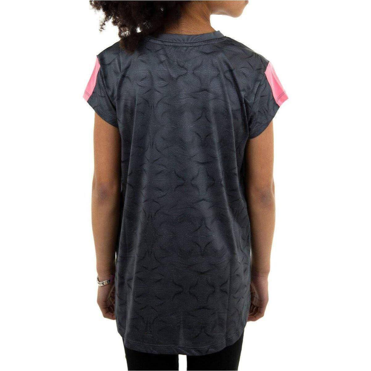 More Mile Girls Cap Short Sleeve Training Top - Grey - Image 3