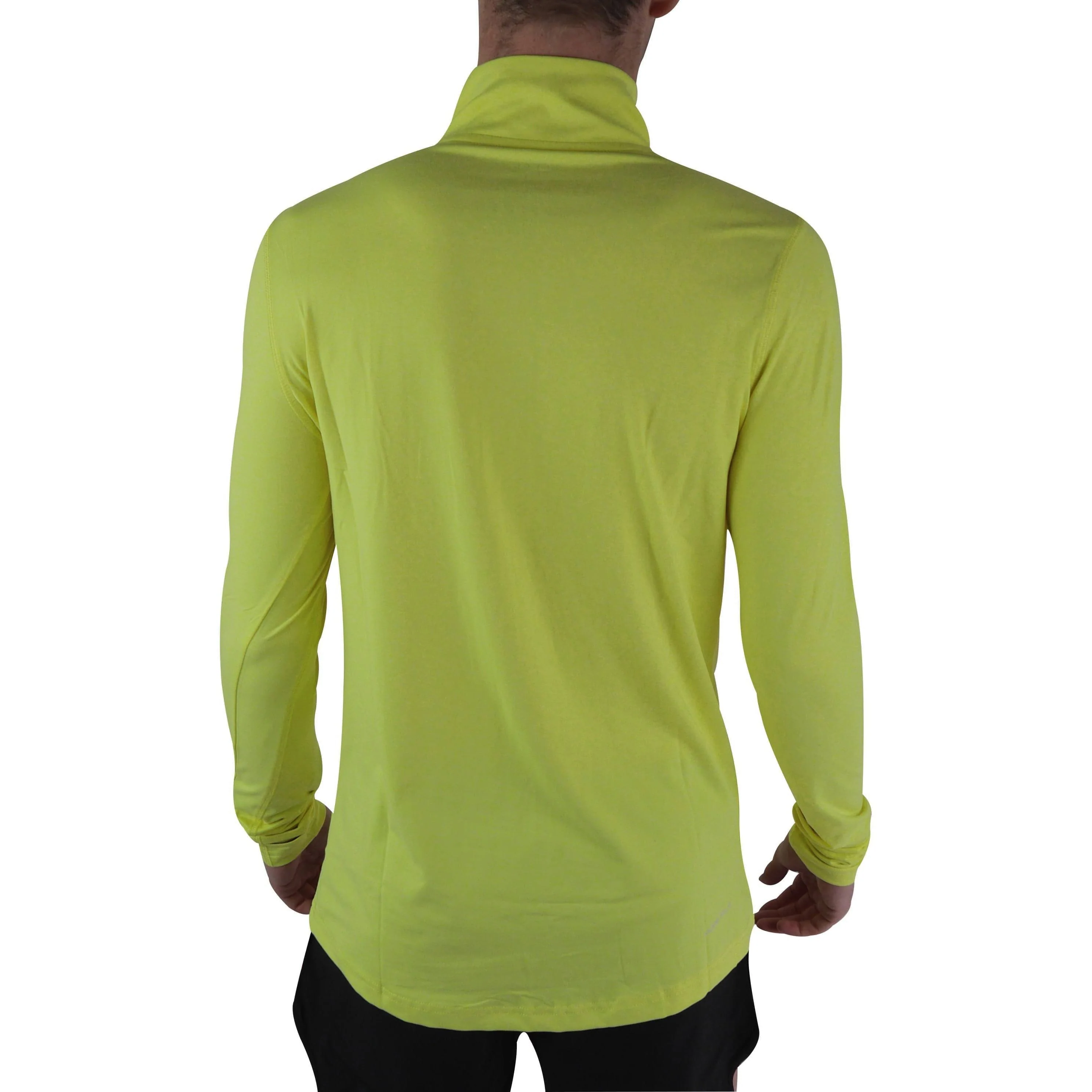 More Mile Half Zip Long Sleeve Mens Running Top - Yellow - Image 2