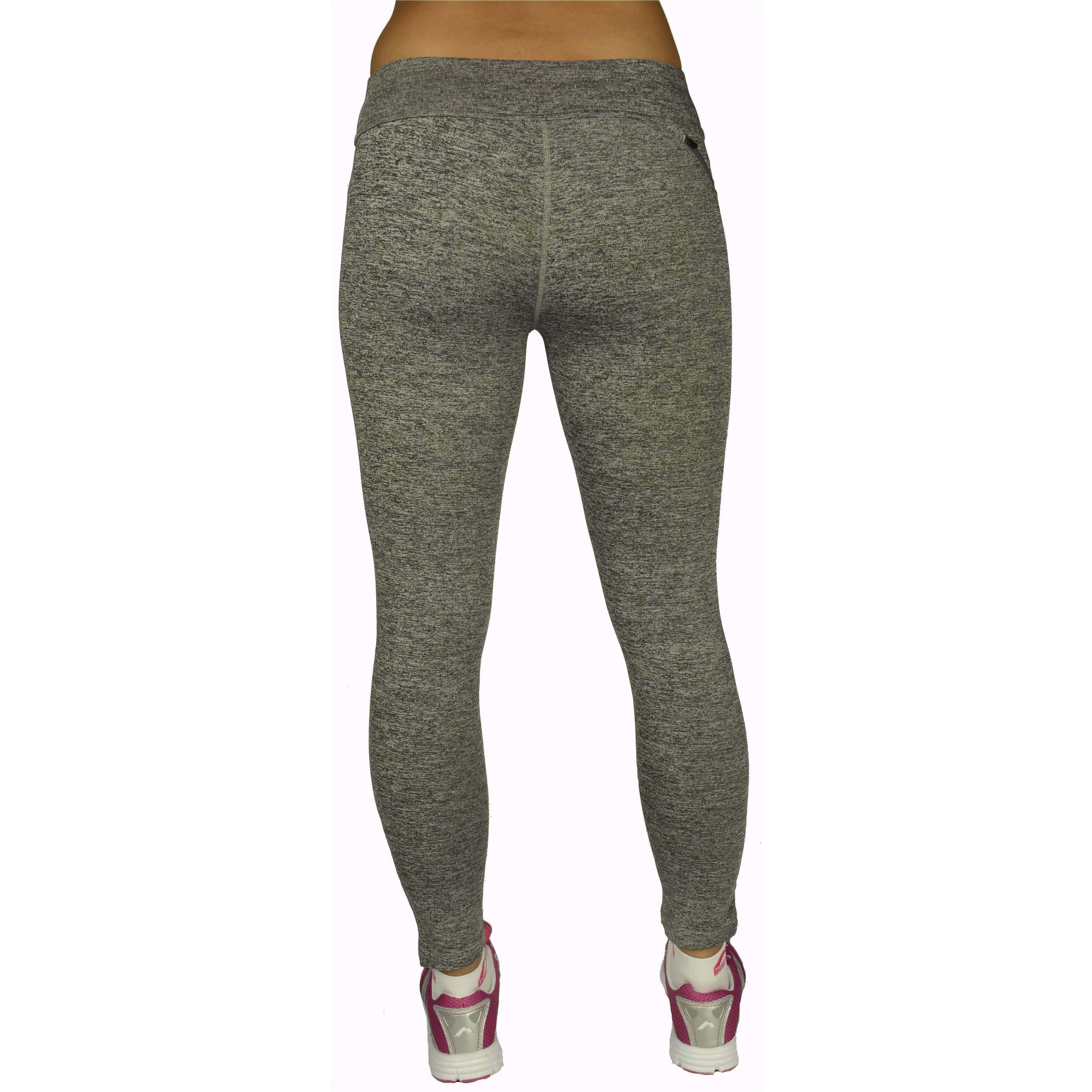 More Mile Heather Womens Training Tights - Grey - Image 4