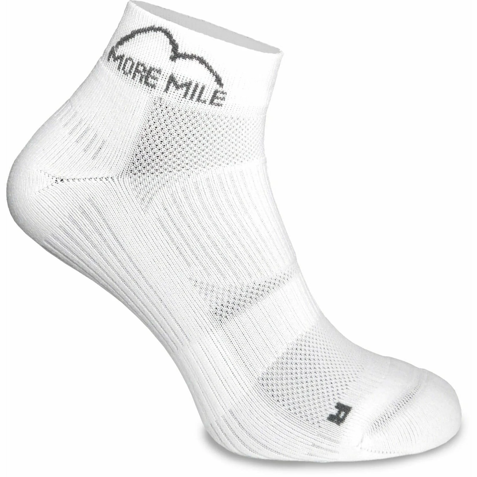 More Mile London 2.0 (3 Pack) Eco Friendly Running Socks - White - Image 3
