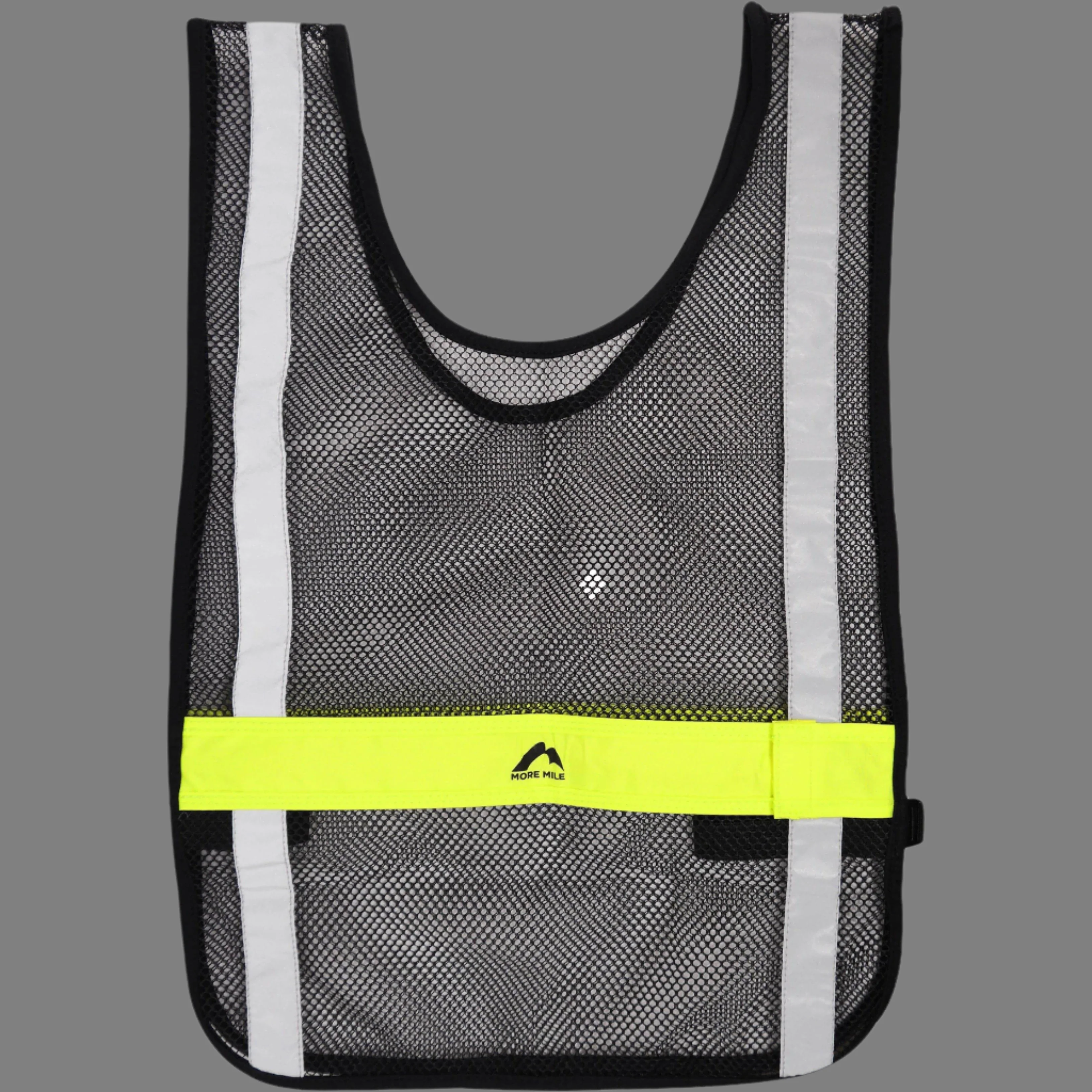 More Mile Lumino Hi Viz LED Running Bib - Black - Image 2