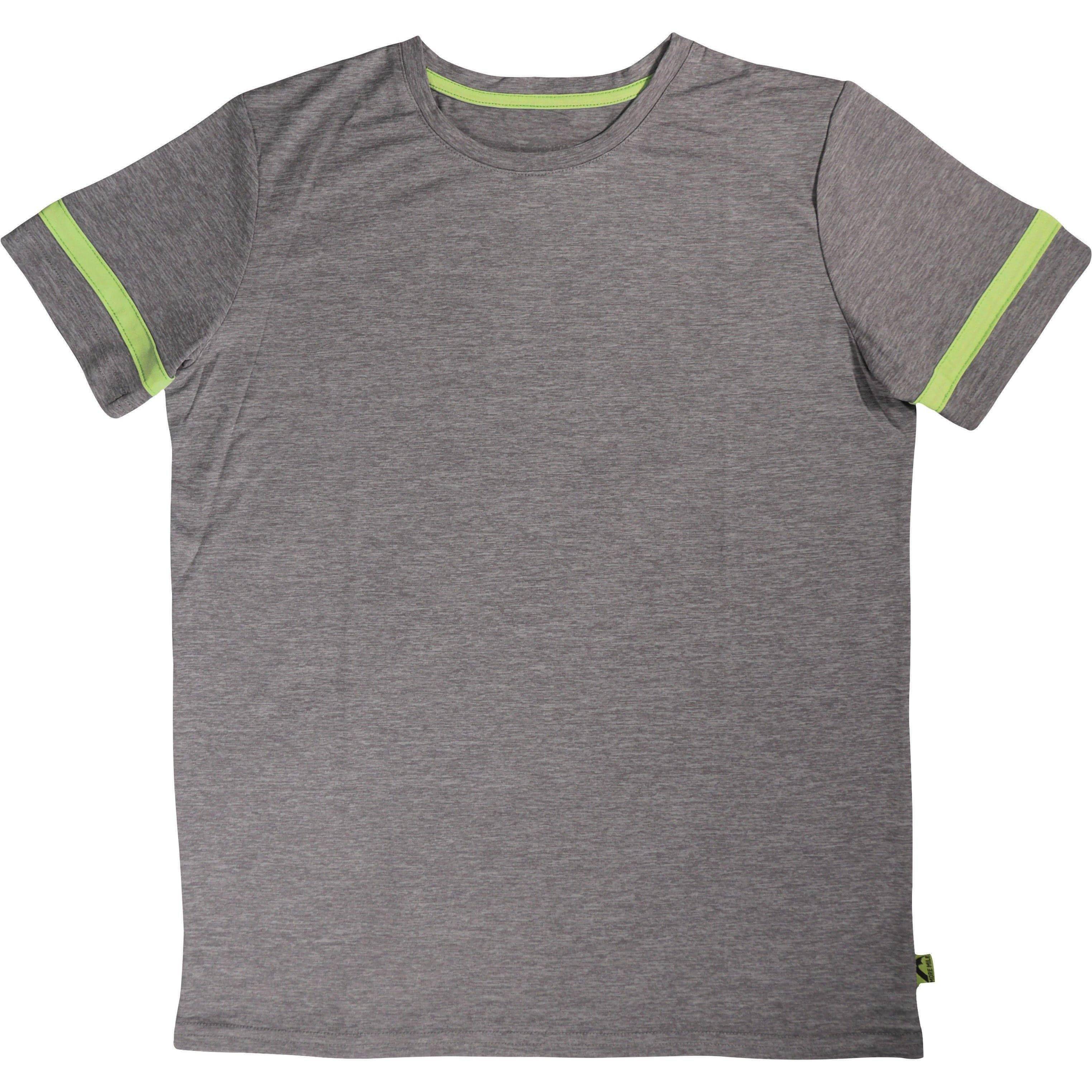 More Mile Marl Boys Short Sleeve Running Top - Grey - Image 4