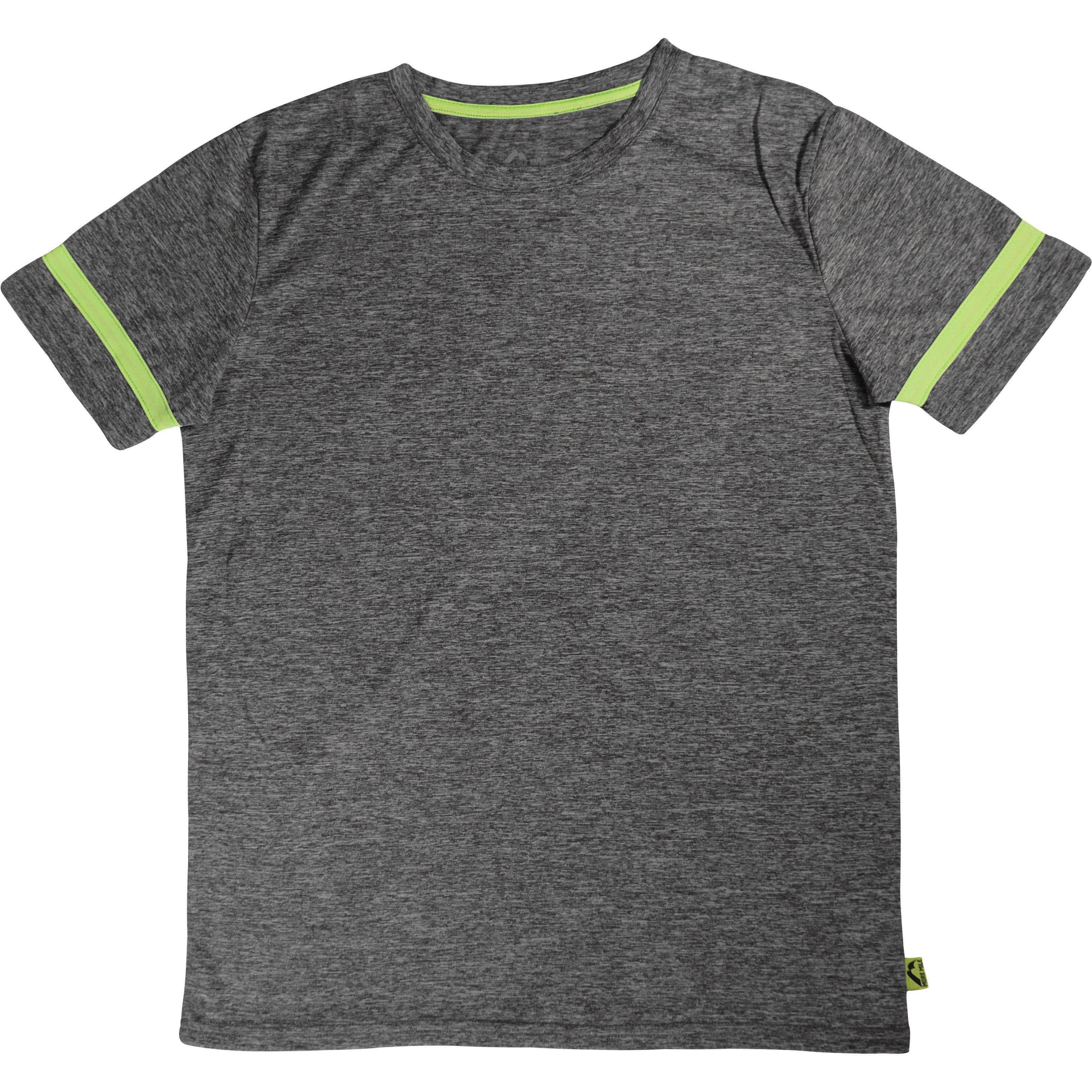 More Mile Marl Boys Short Sleeve Running Top - Grey - Image 4
