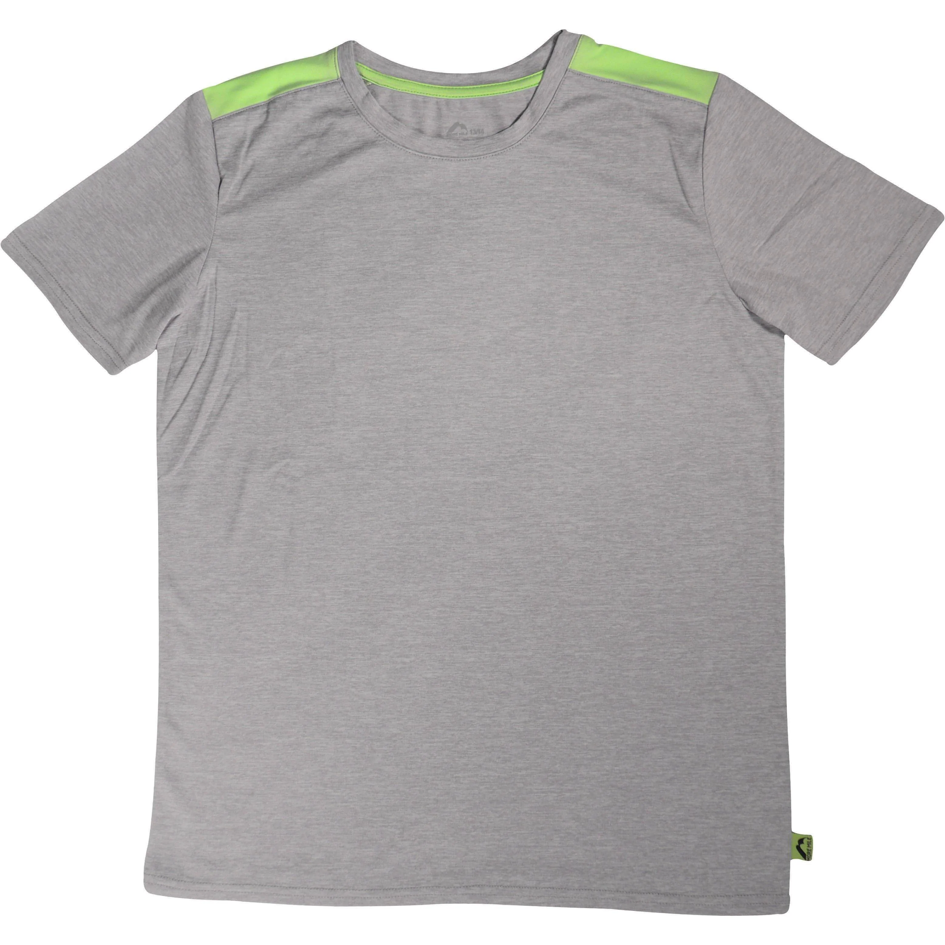 More Mile Marl Boys Short Sleeve Running Top - Grey - Image 4