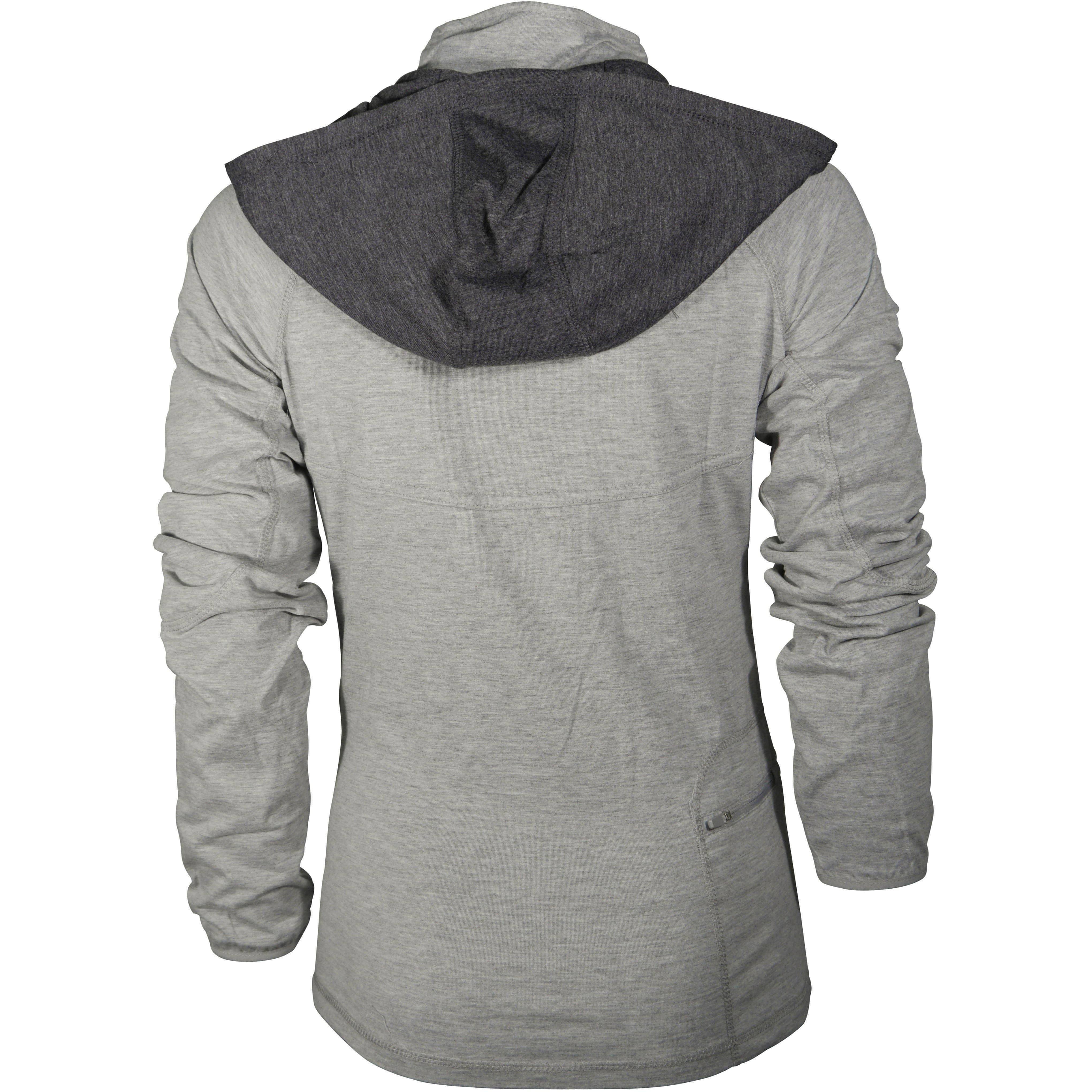 More Mile Marl Full Zip Womens Training Hoody - Grey - Image 2