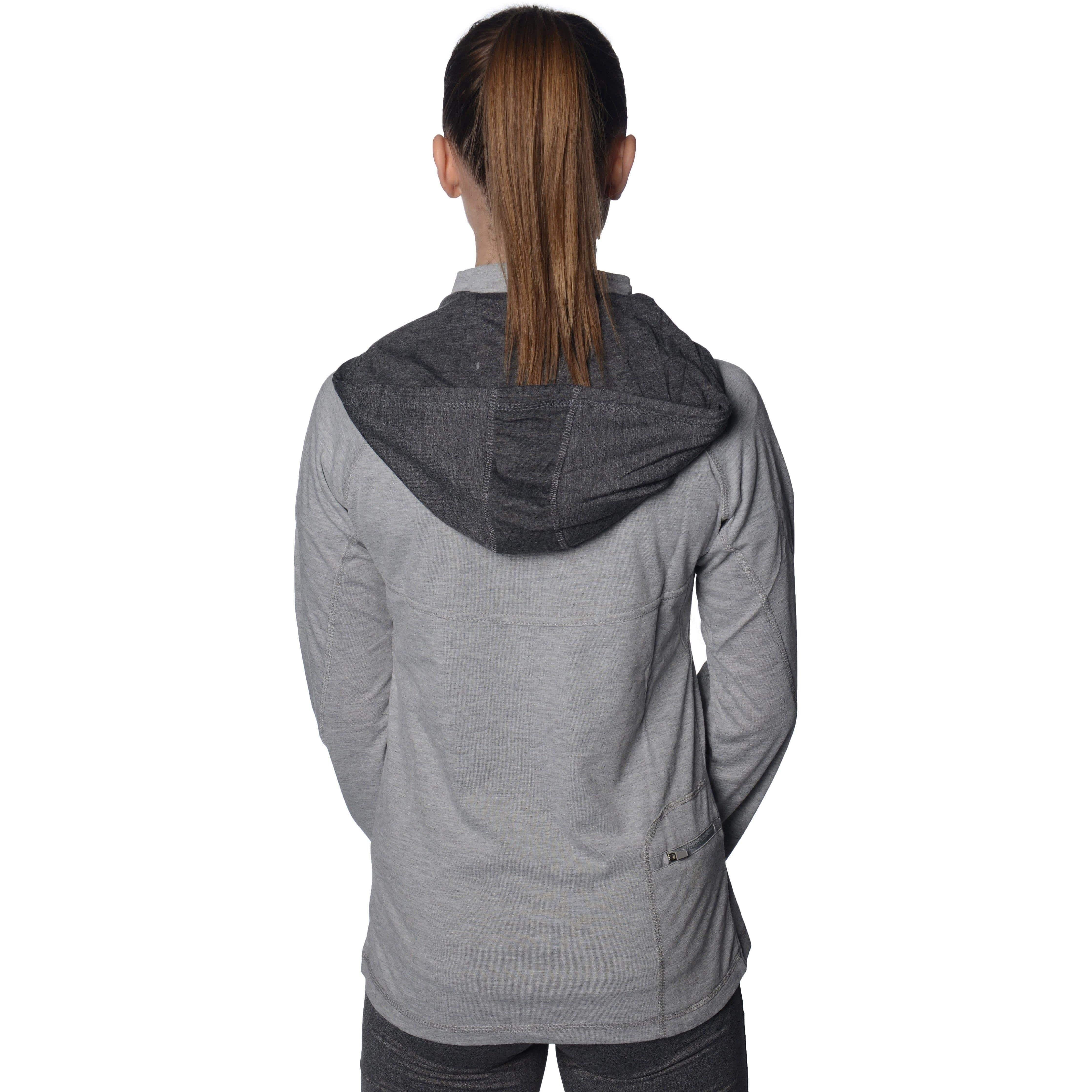 More Mile Marl Full Zip Womens Training Hoody - Grey - Image 4