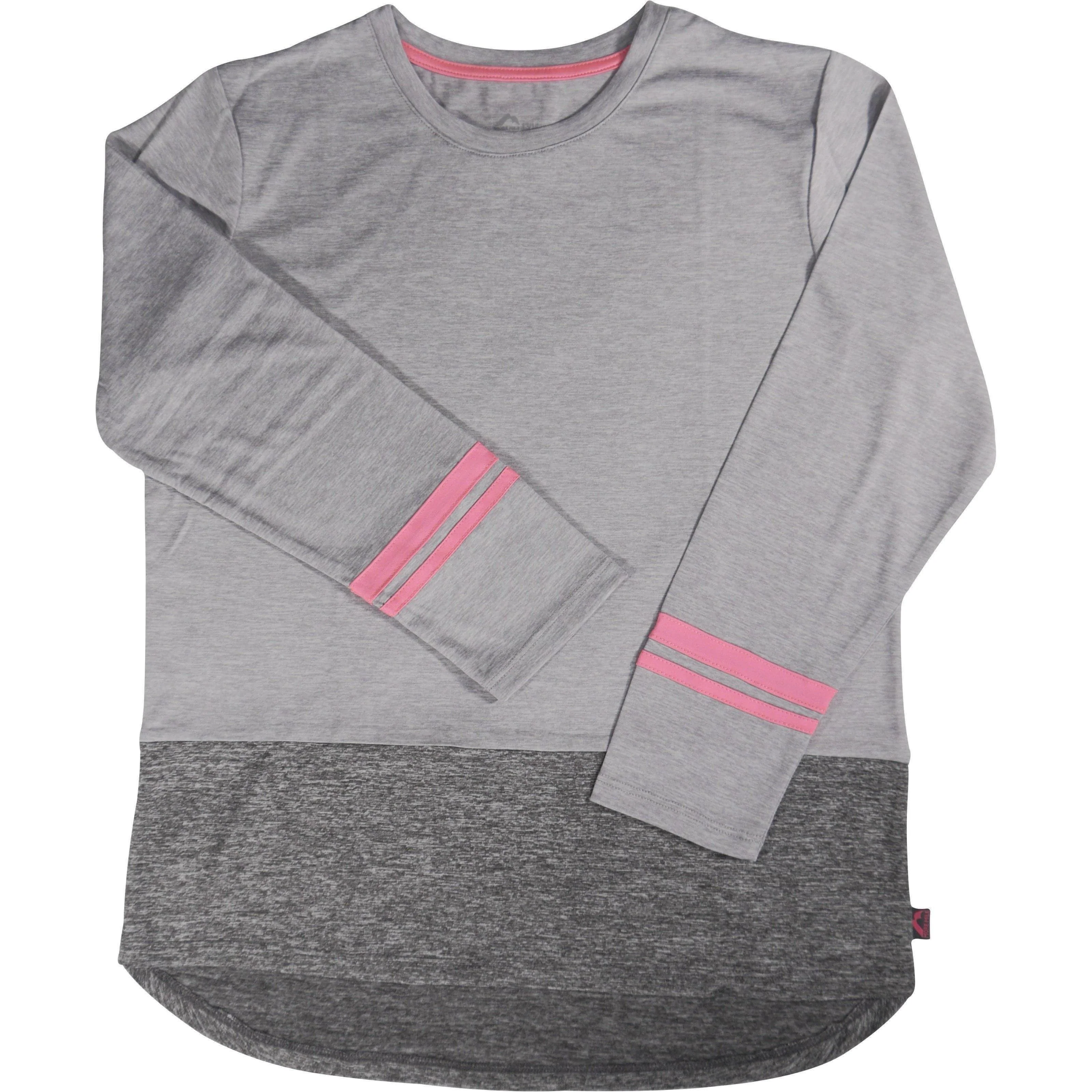 More Mile Marl Girls Long Sleeve Running Top - Grey - Image 3