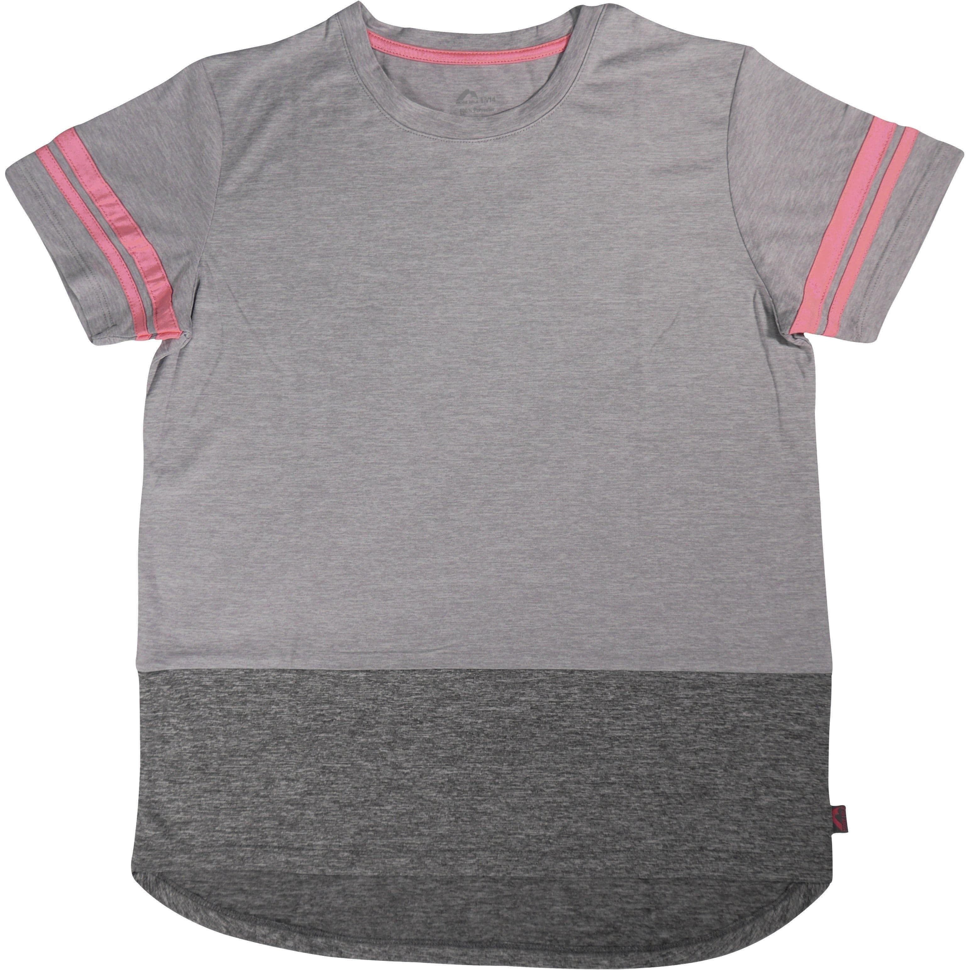 More Mile Marl Girls Short Sleeve Training Top - Grey - Image 4
