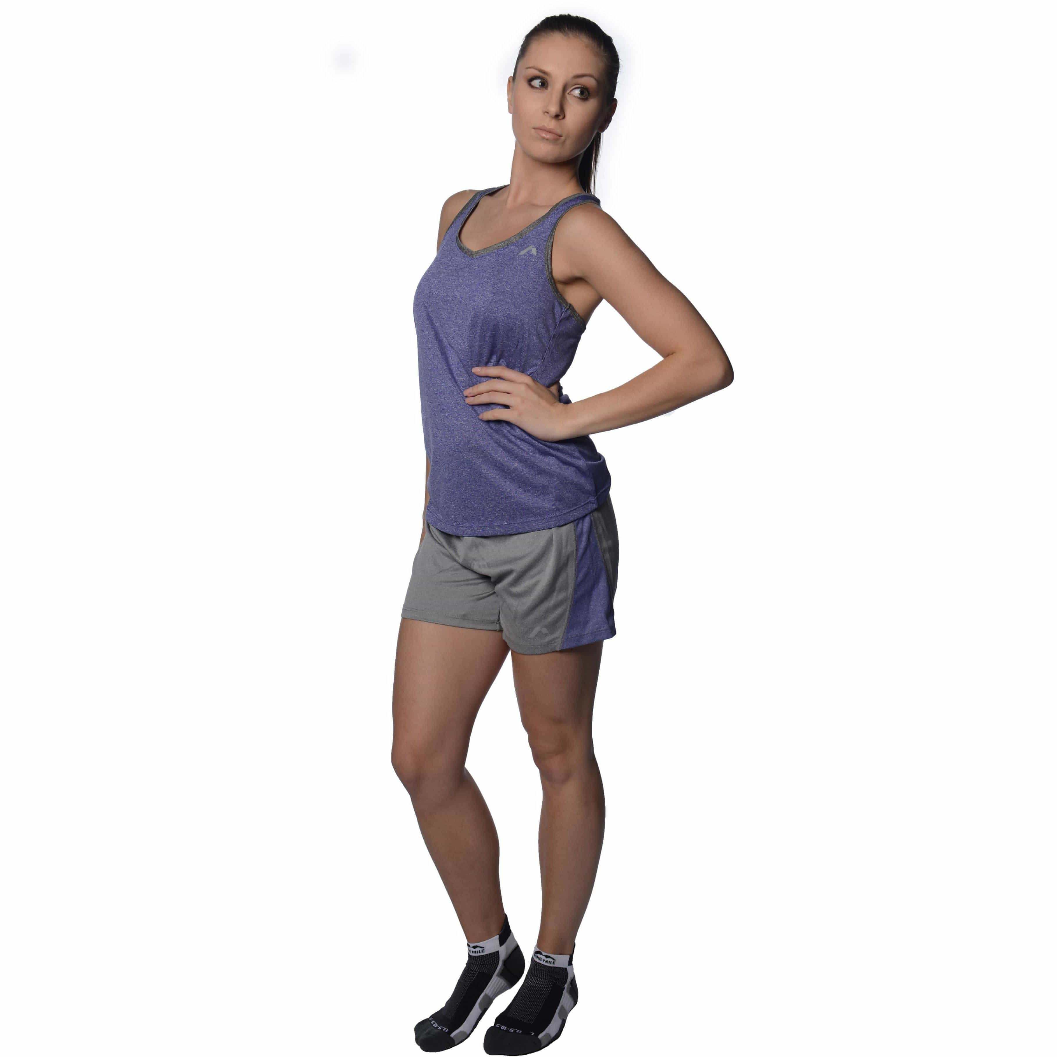 More Mile Jersey Womens Training Shorts - Grey - Image 3