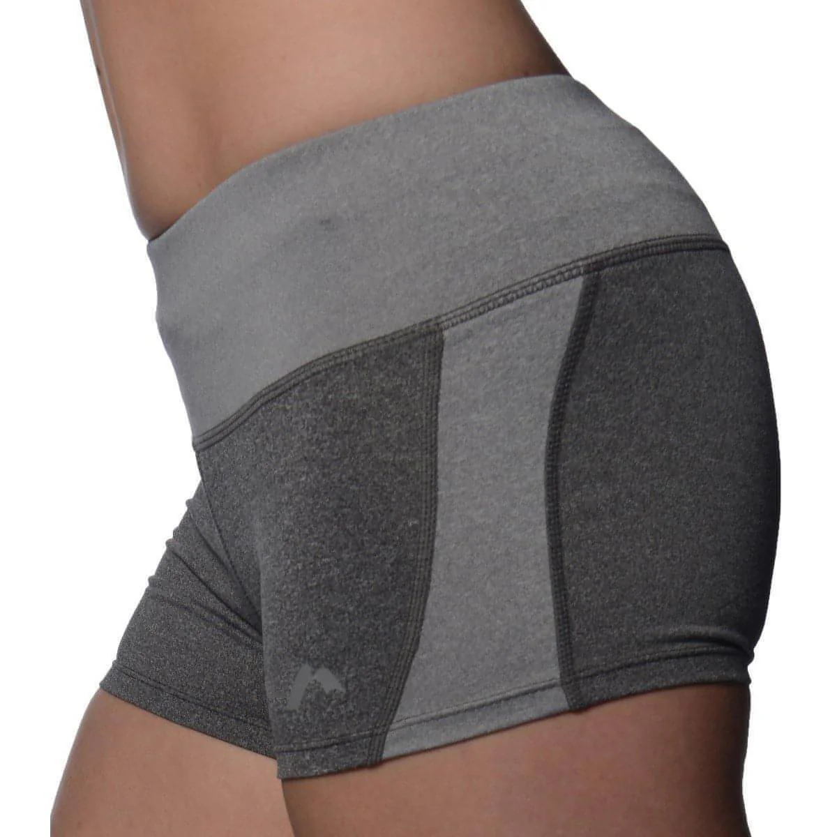 More Mile Marl Womens Training Shorts - Grey - Image 3