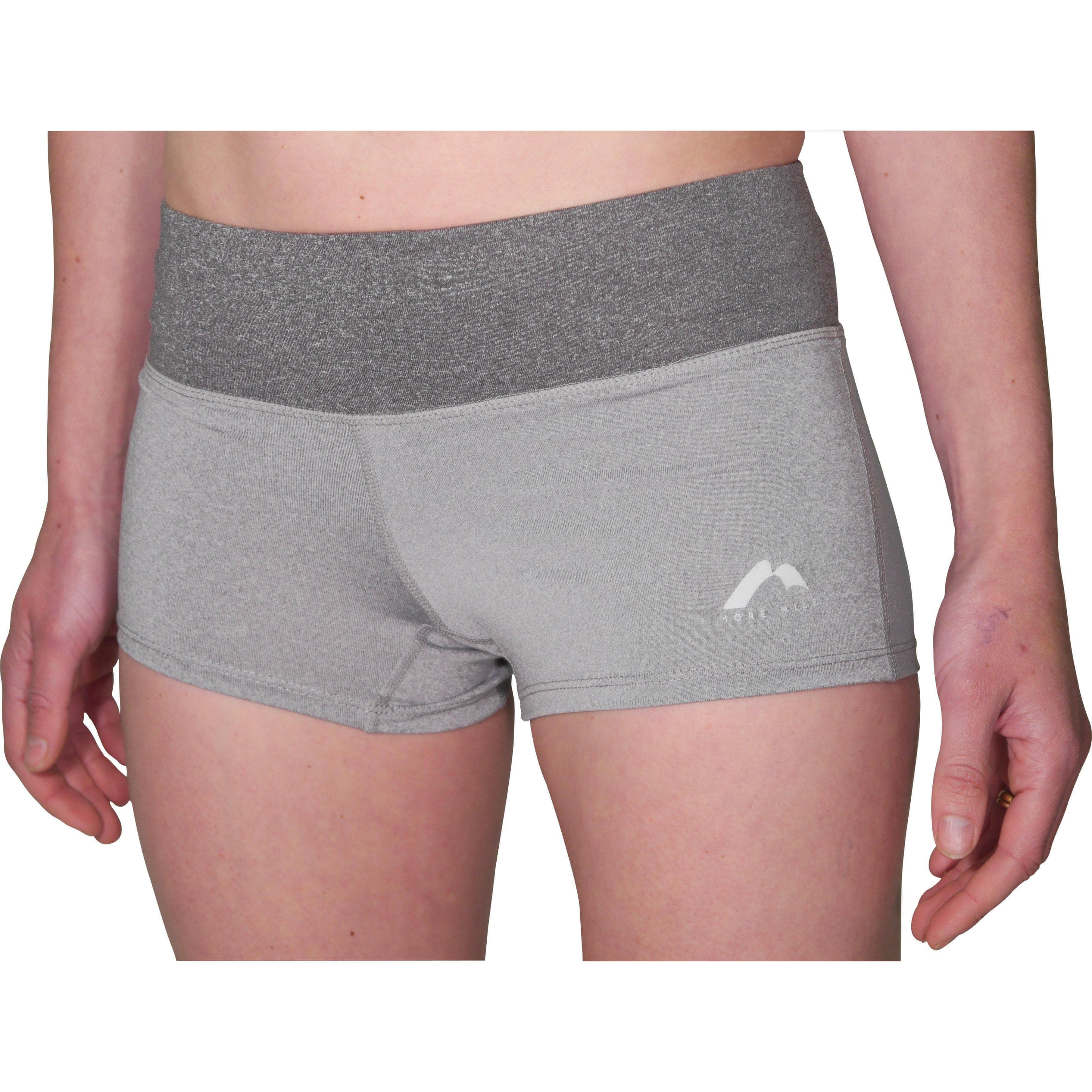 More Mile Marl 3 Inch Womens Running Shorts - Grey - Image 2