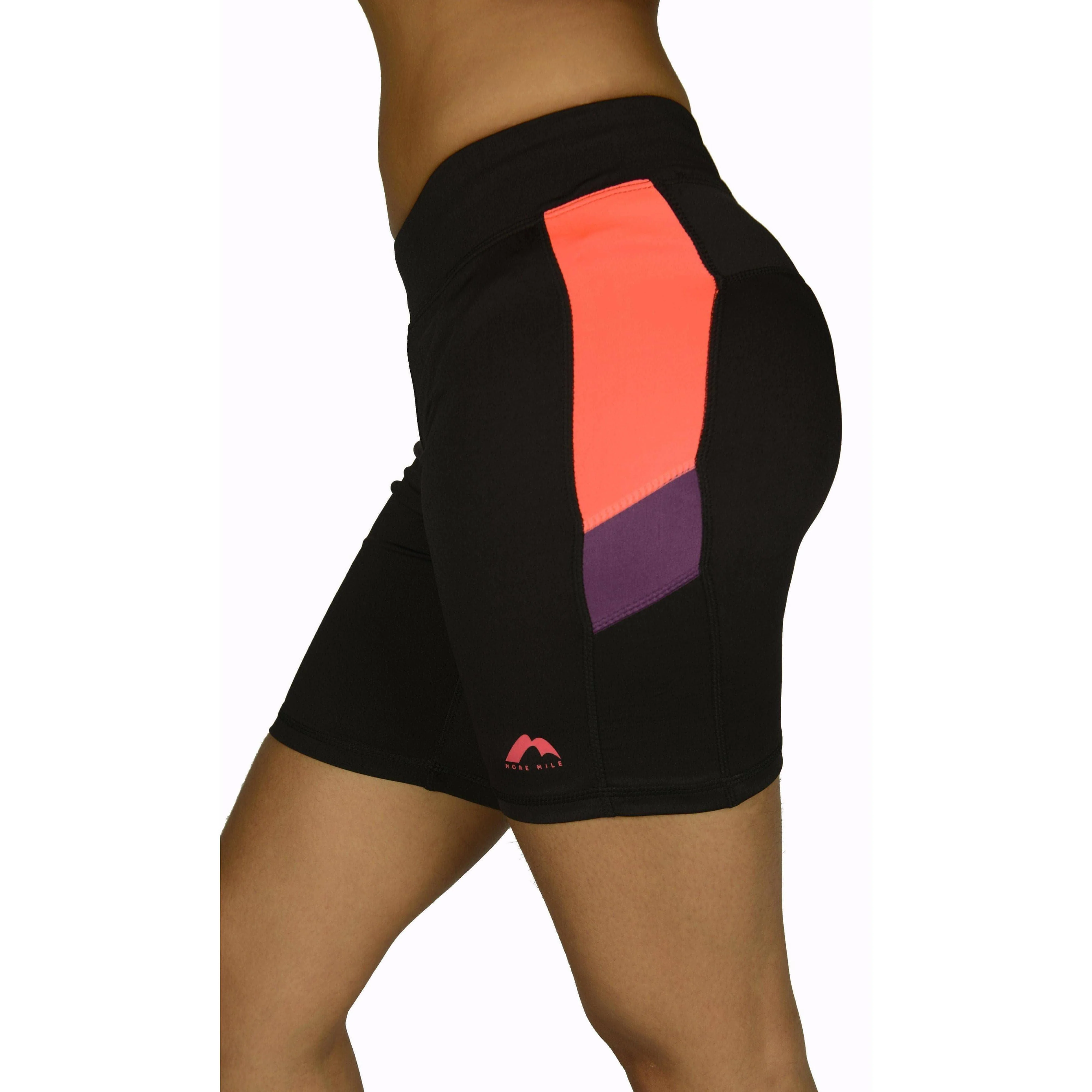More Mile More-Tech Womens Short Running Tights - Black - Image 2