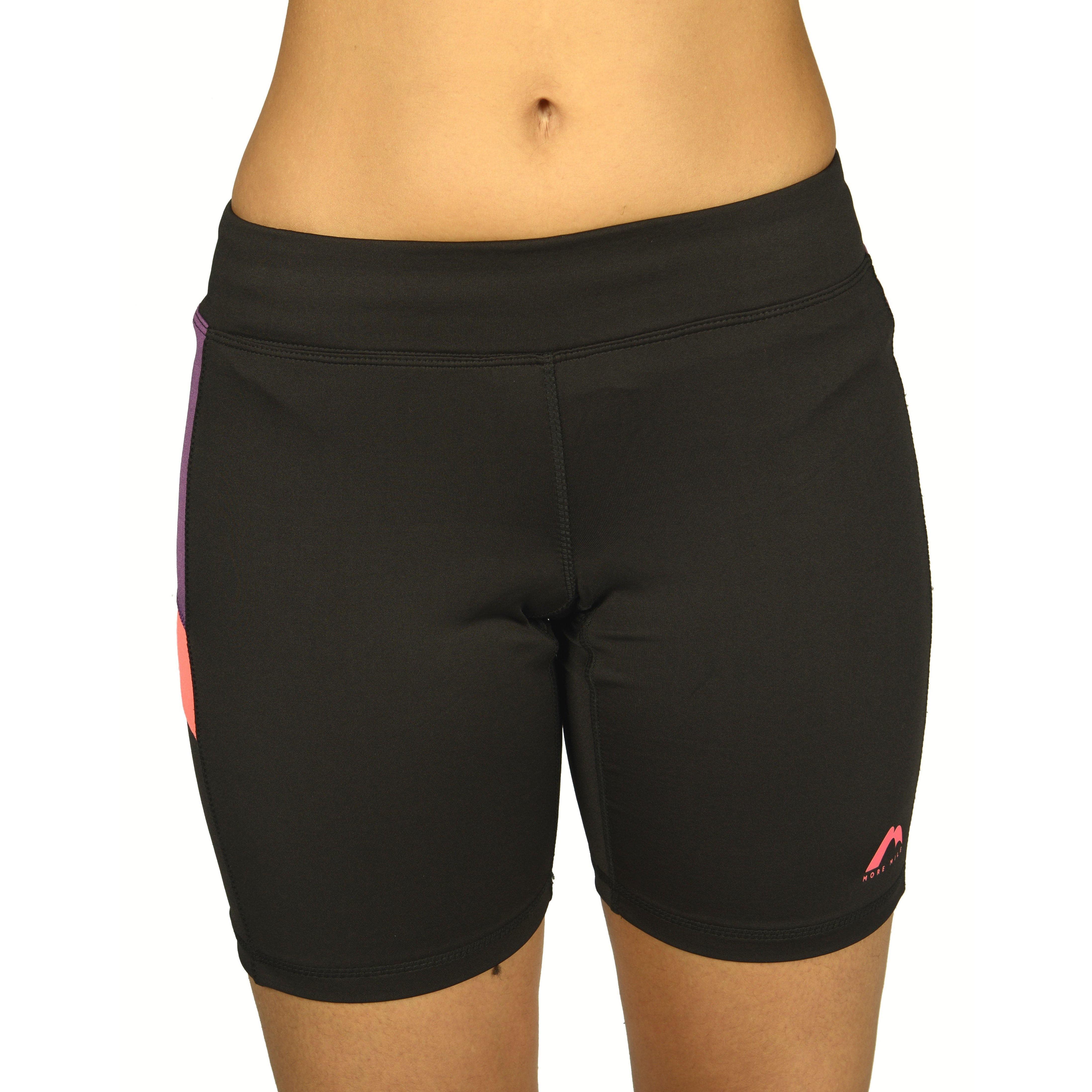 More Mile More-Tech Womens Short Running Tights - Black - Image 2