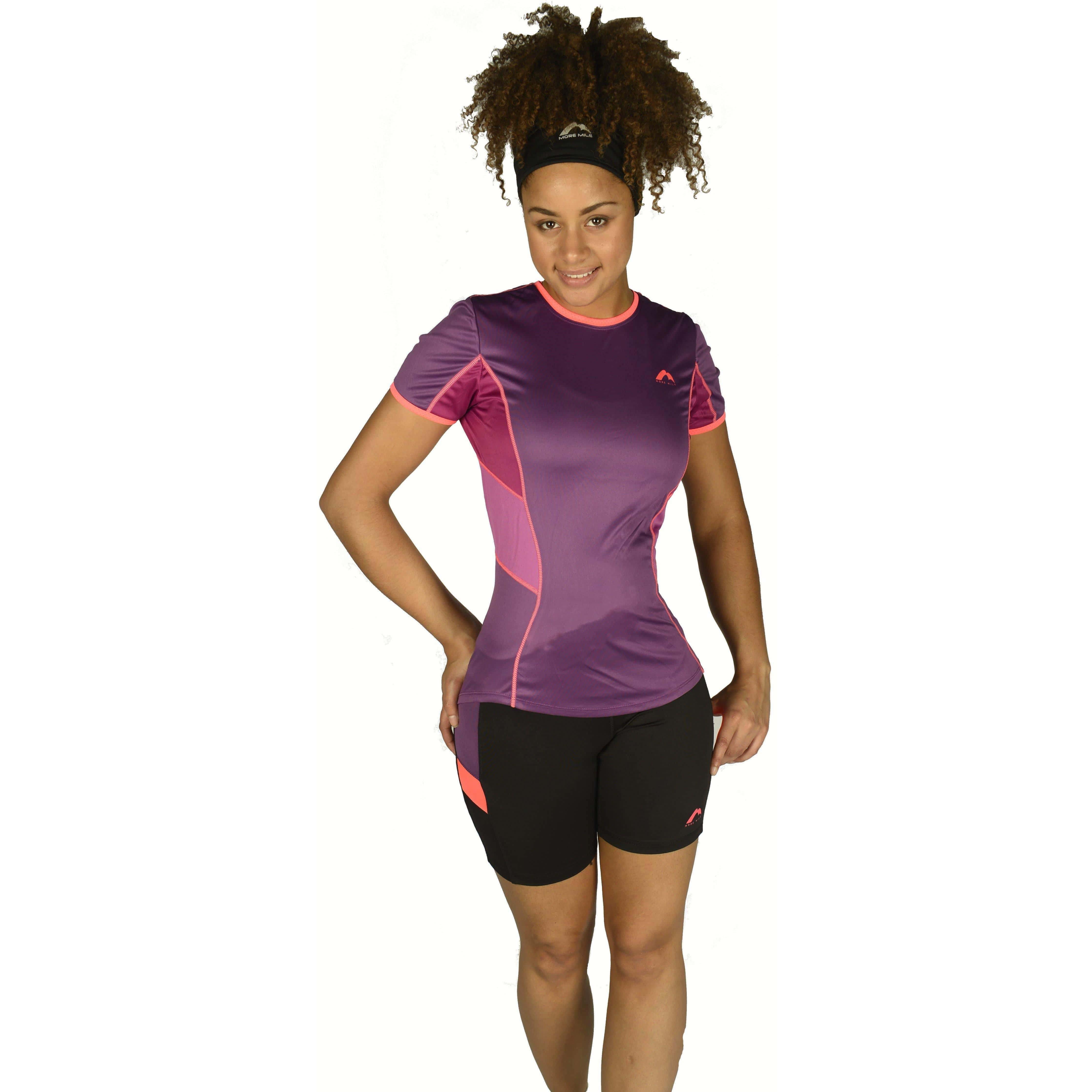 More Mile More-Tech Womens Short Running Tights - Black - Image 4