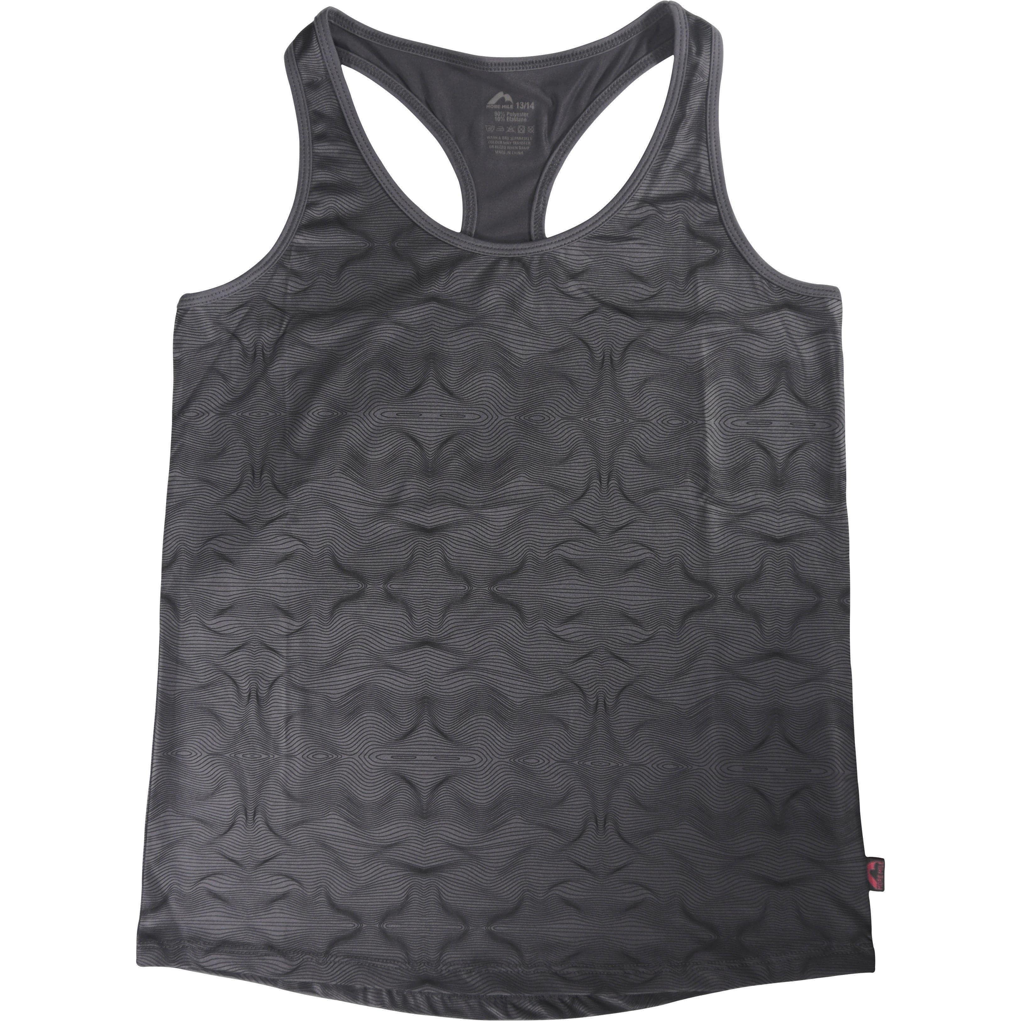 More Mile Racer Back Girls Running Vest - Grey - Image 4