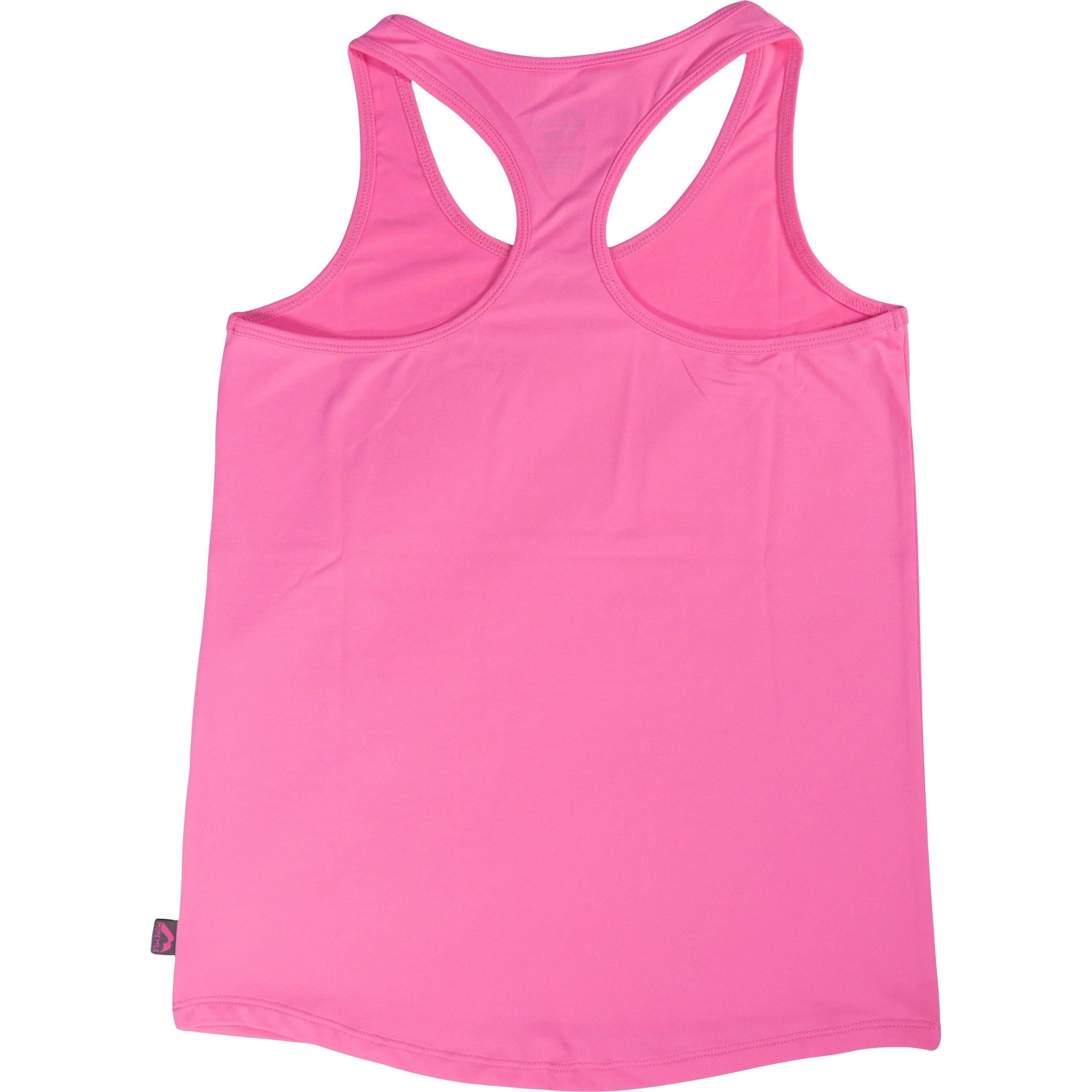 More Mile Racer Back Girls Running Vest - Pink - Image 5