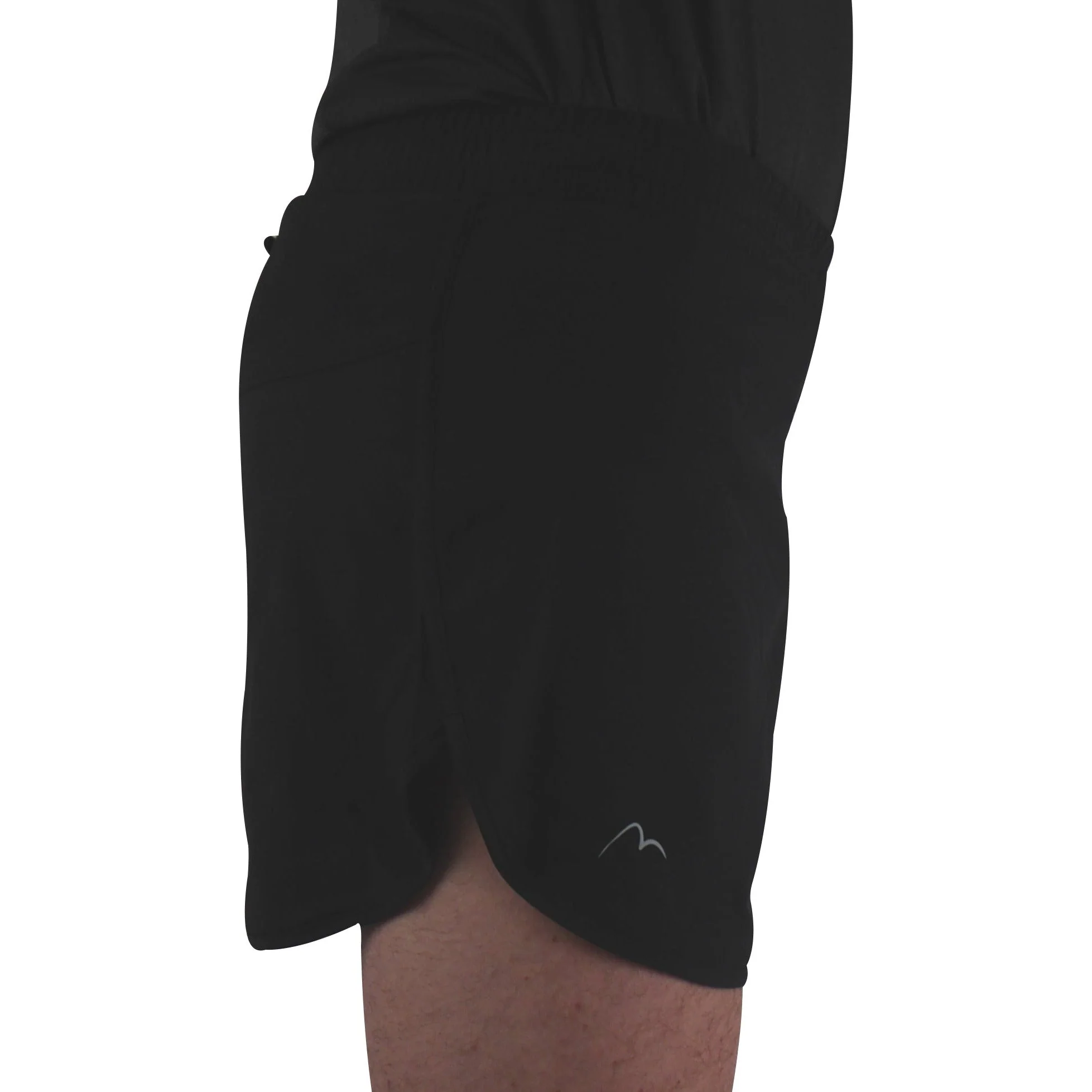 More Mile Racer Split Mens Running Shorts - Black - Image 3