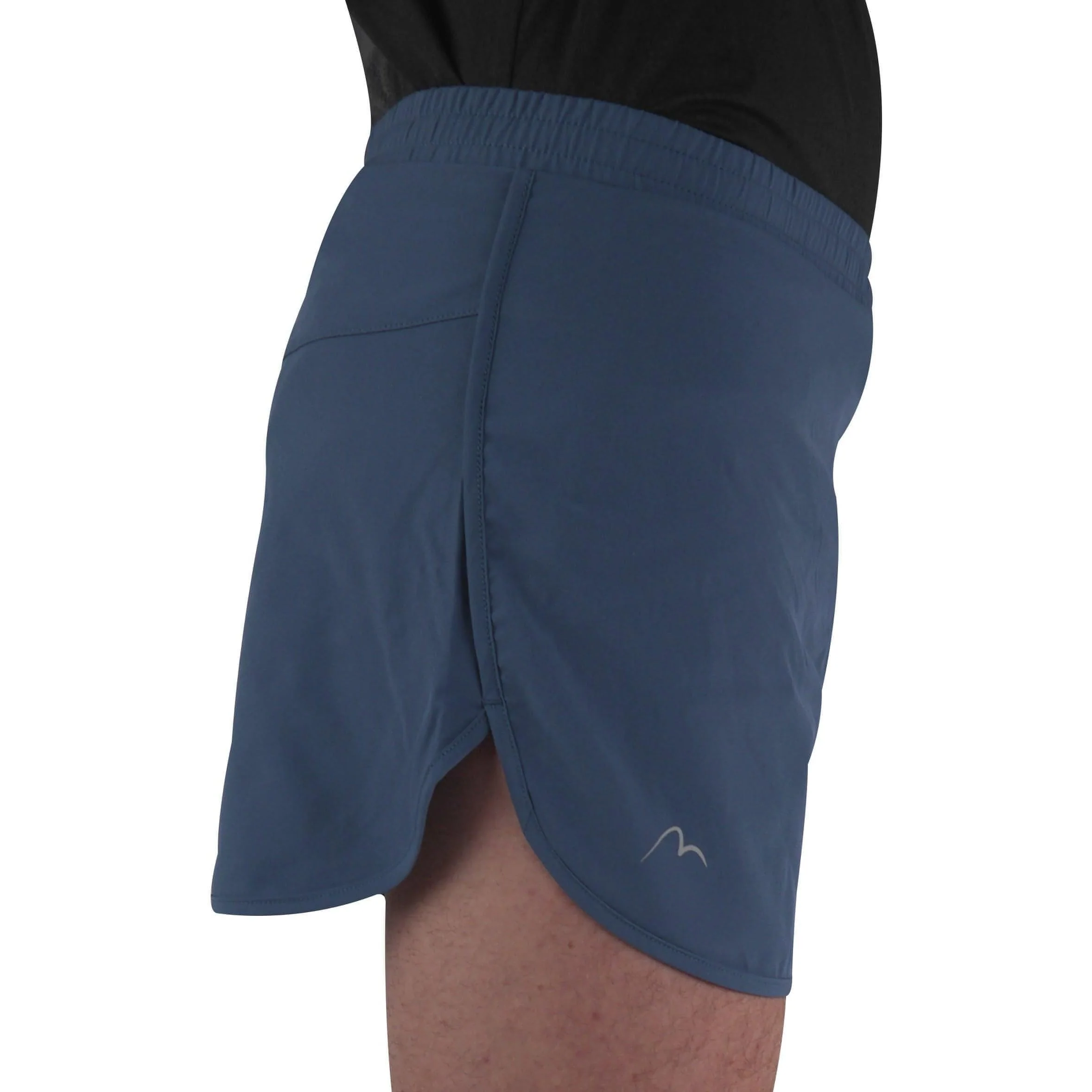 More Mile Racer Split Mens Running Shorts - Blue - Image 3