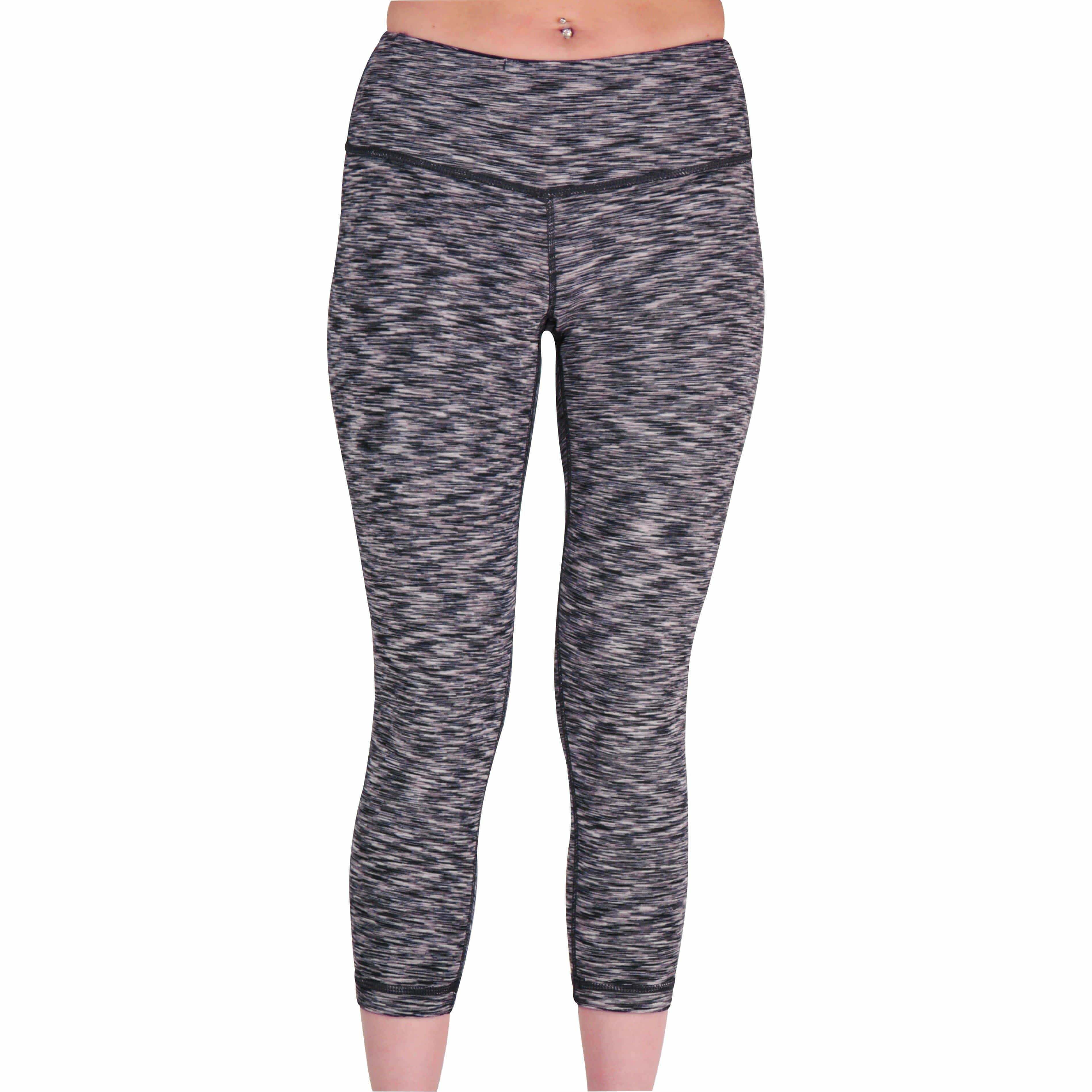 More Mile Reversible Graphic Womens 3/4 Capri Running Tights - Grey - Image 3