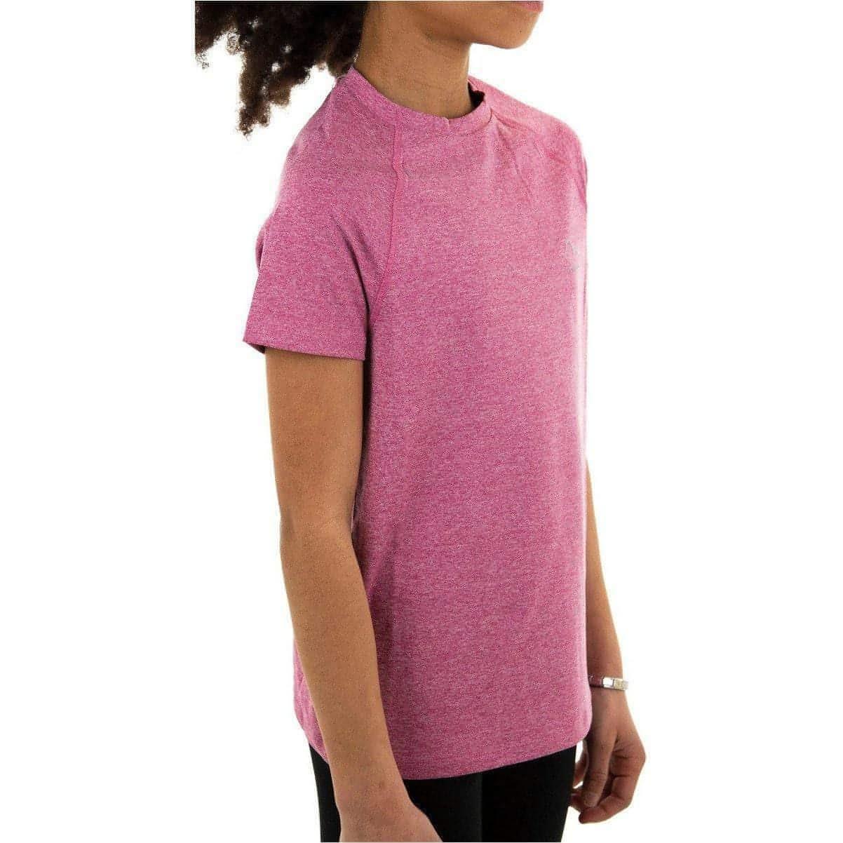 More Mile Train To Run Girls Short Sleeve Running Top - Pink - Image 3