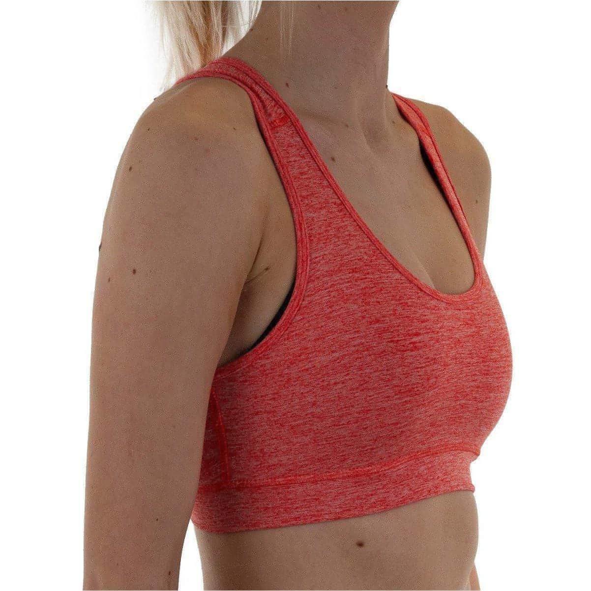 More Mile Train To Run Womens Running Crop Top - Orange - Image 3