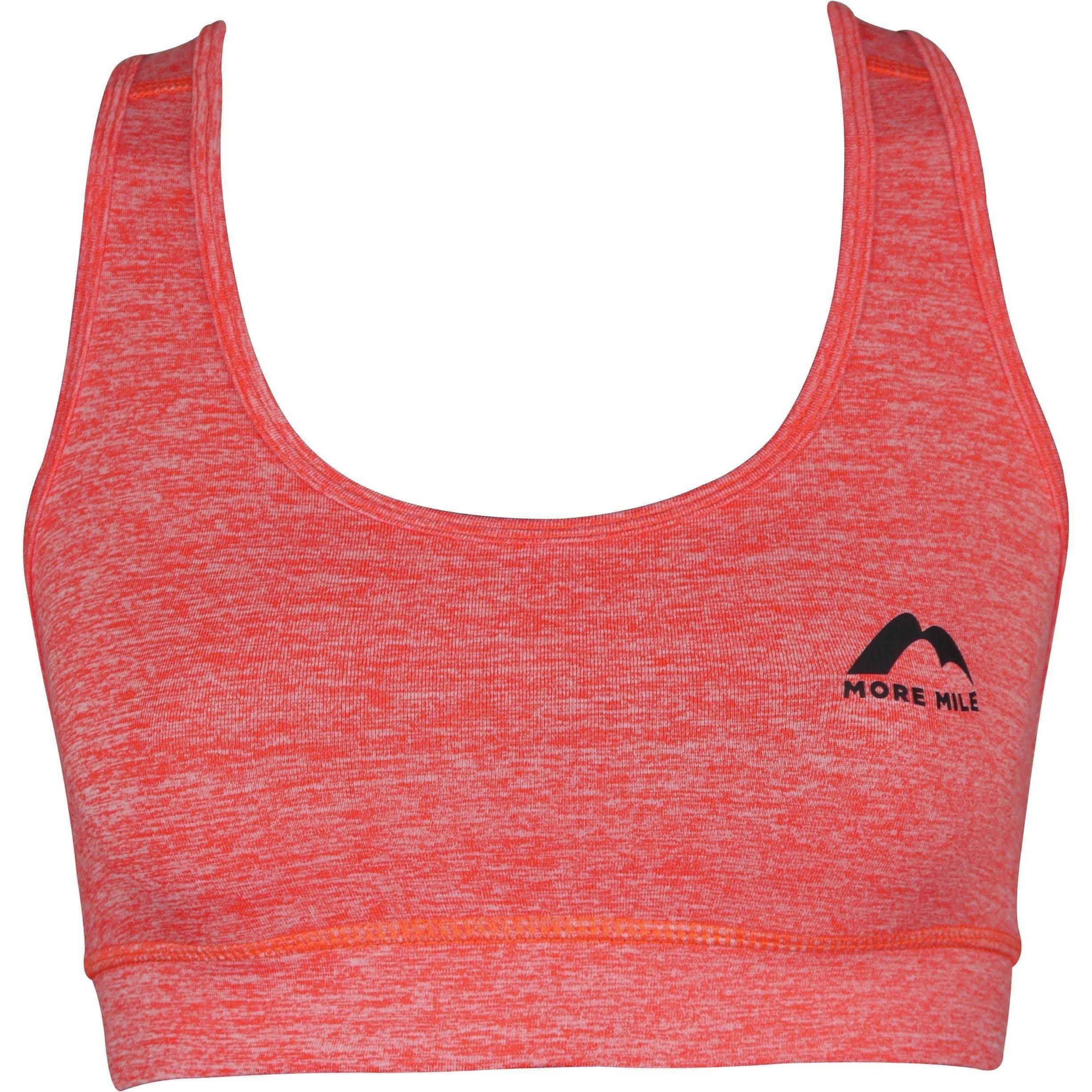 More Mile Train To Run Womens Running Crop Top - Orange - Image 4