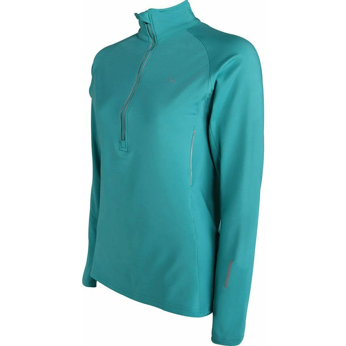 More Mile Vancouver Half Zip Long Sleeve Womens Running Top - Teal - Image 3