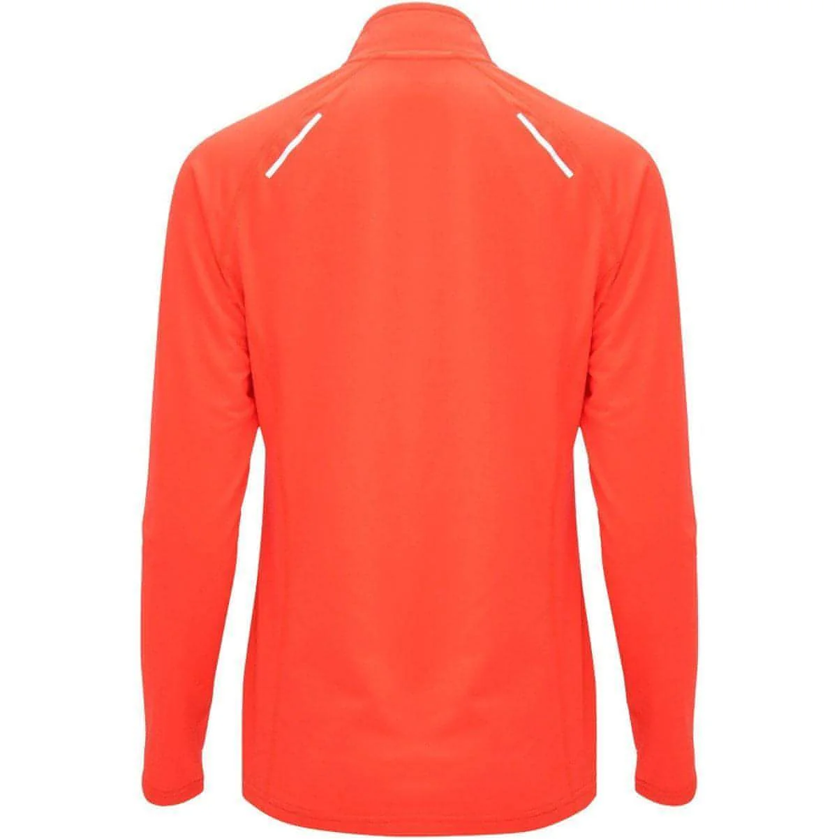 More Mile Vivid Half Zip Long Sleeve Womens Running Top - Orange - Image 2