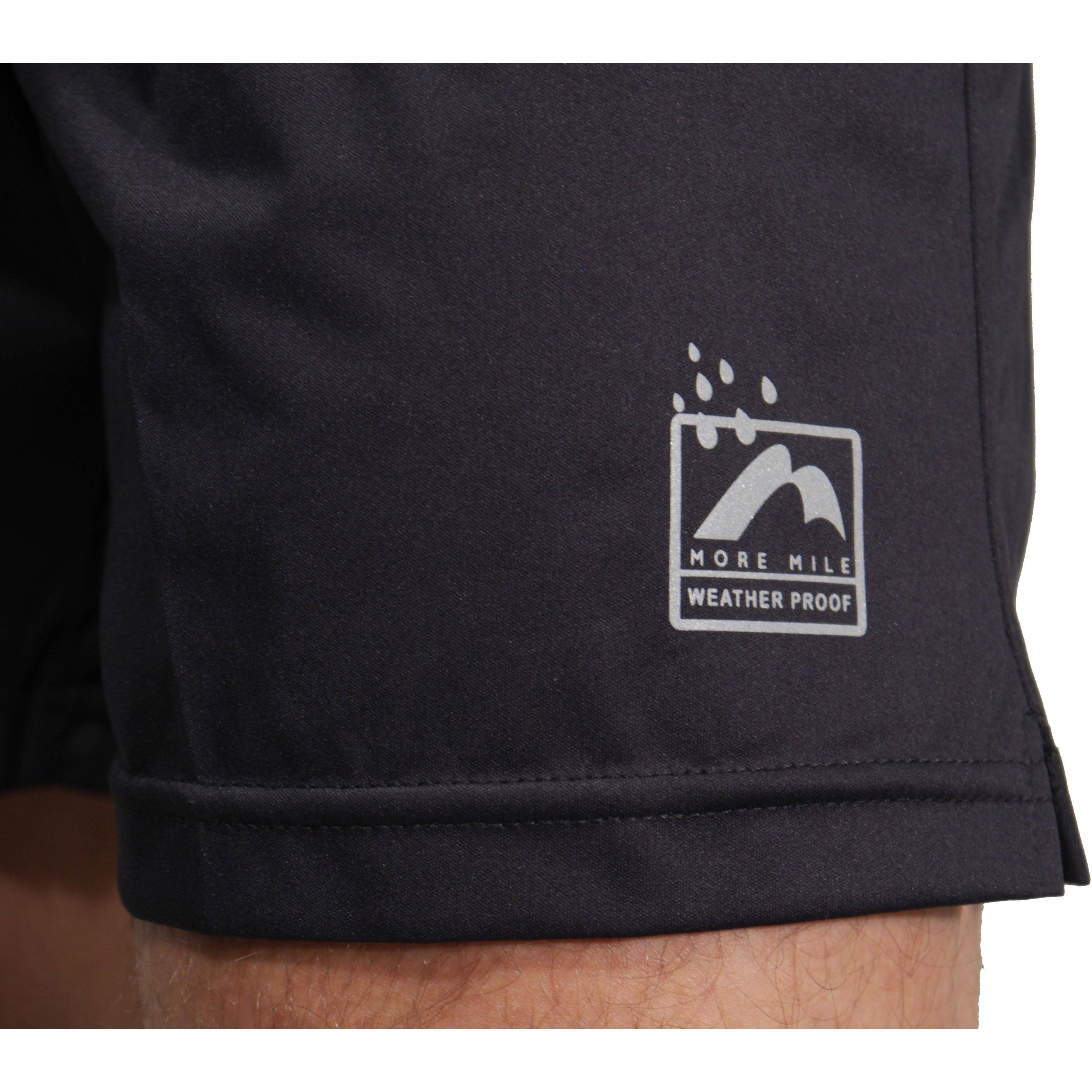More Mile Weather Proof Mens Running Shorts - Black - Image 3