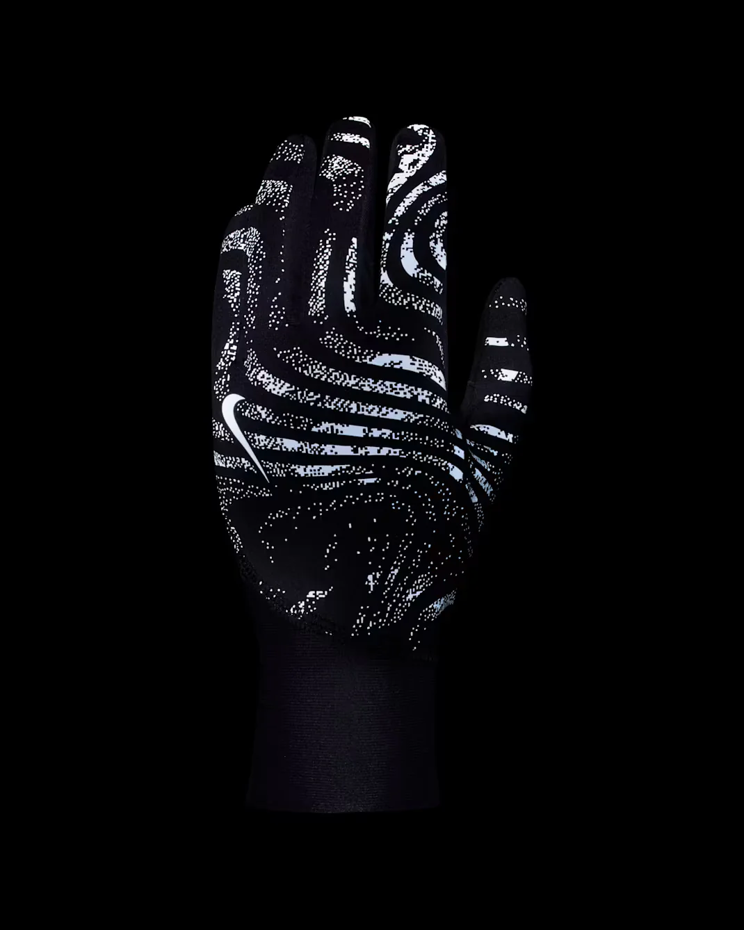 Nike Pacer Reflective Midweight Mens Running Gloves - Black - Image 3
