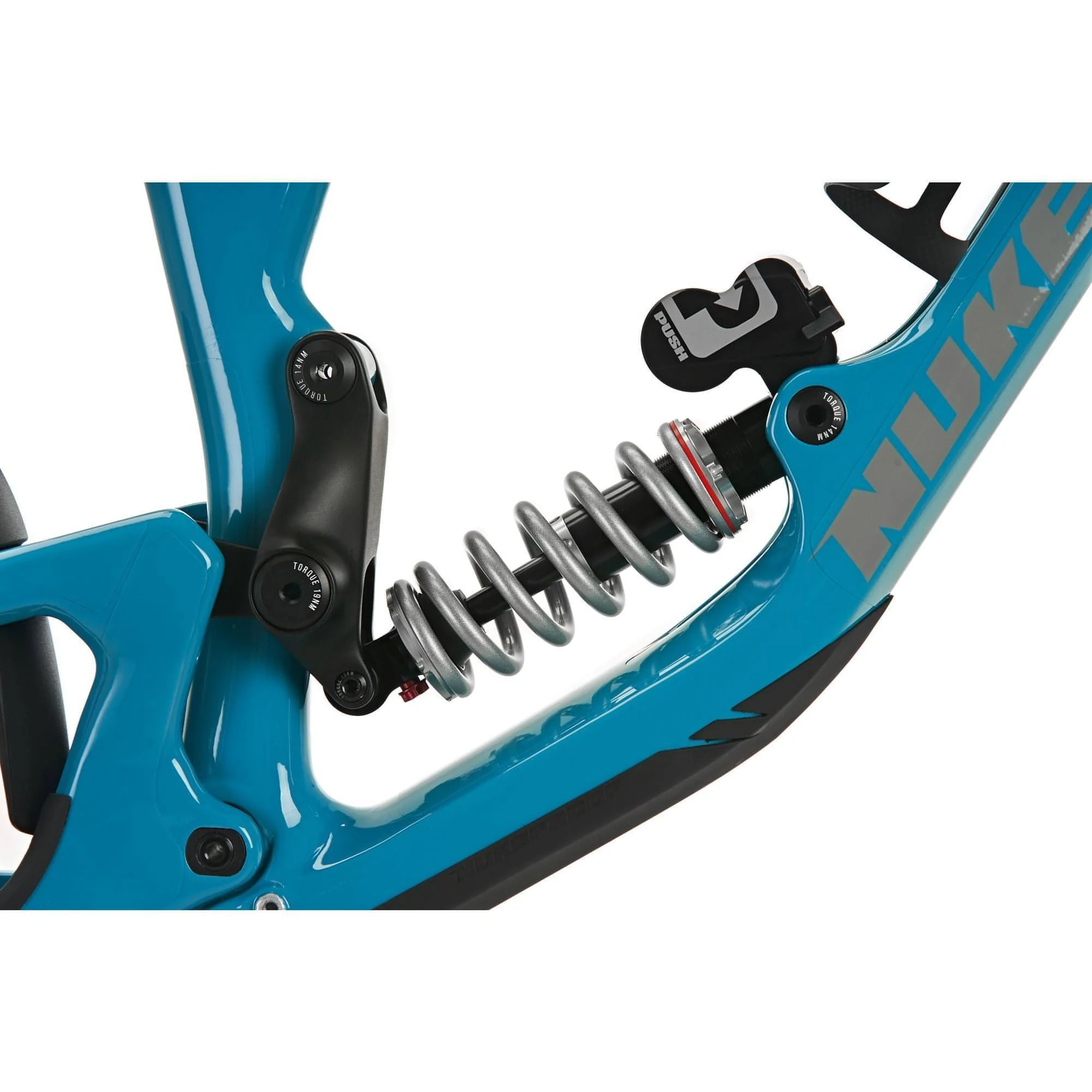 Nukeproof Giga 297 Push Shock Carbon Mountain Bike Frame 2022 - Teal - Image 7