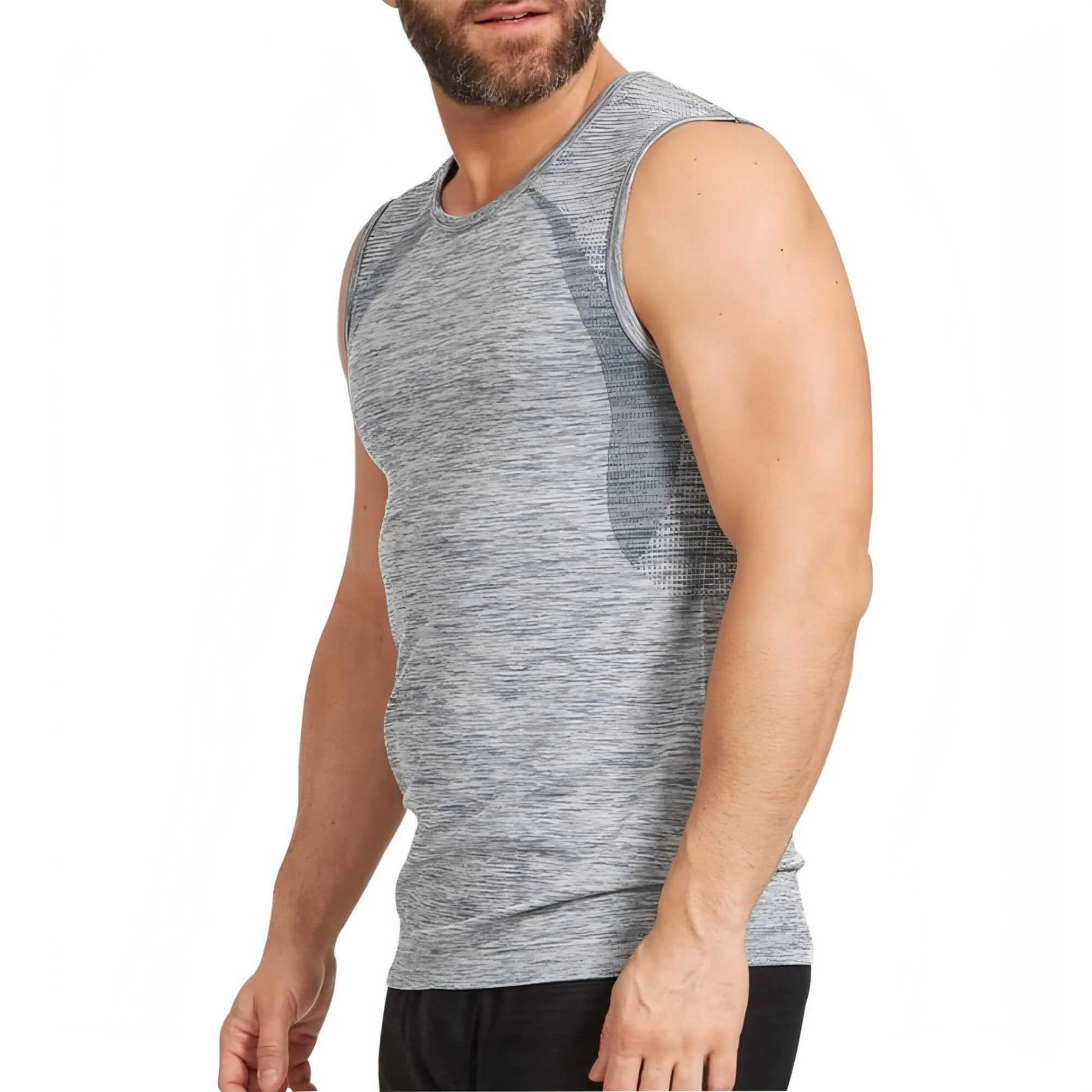 Ohmme Chandra Mens Yoga Vest - Blue - Image 2