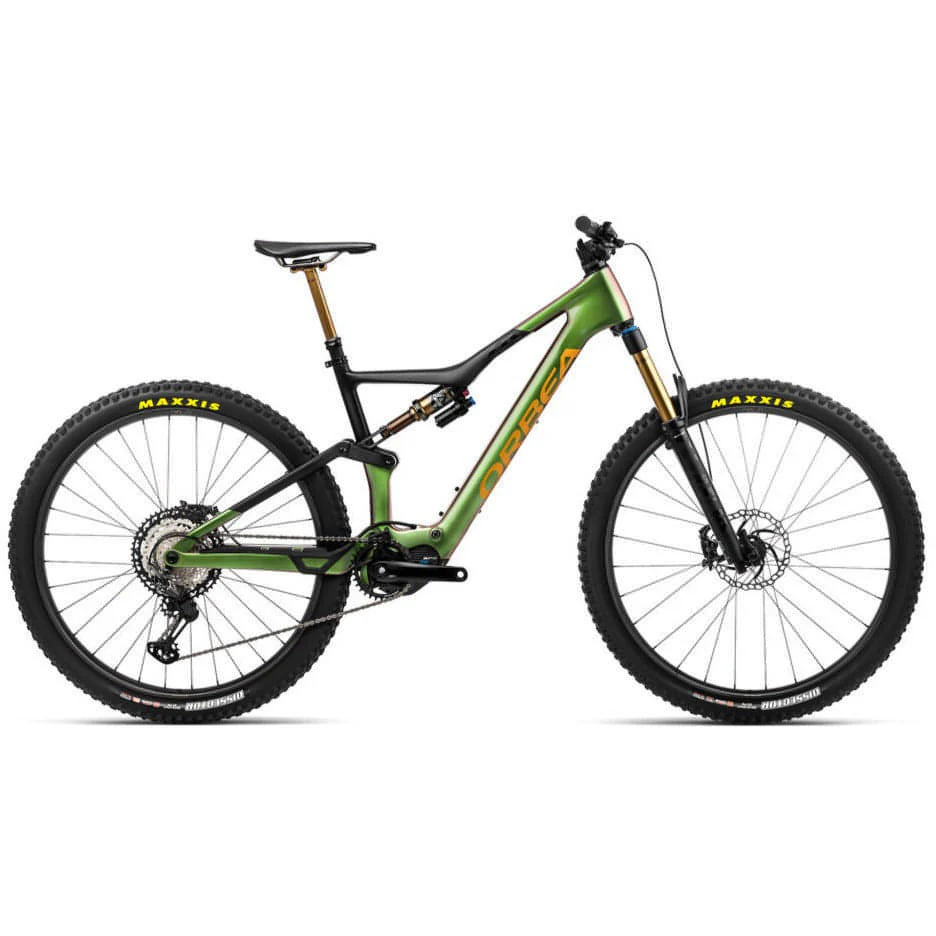Orbea Rise M-Team Electric Carbon Mountain Bike 2023 - Chameleon Goblin Green
