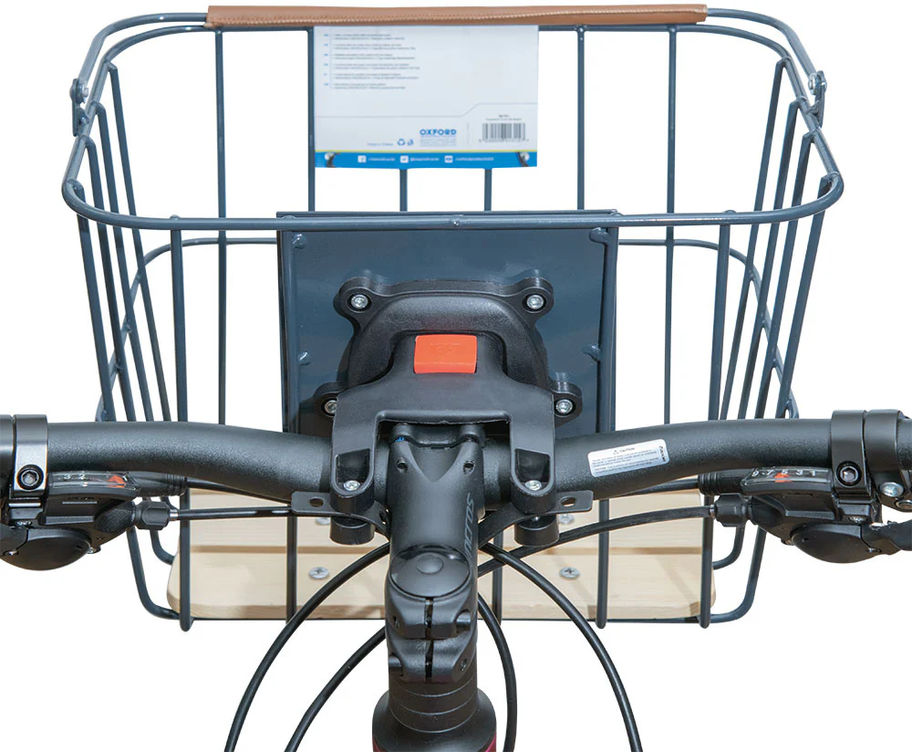 Oxford Quick Release Basket Handlebar Bracket - Black - Image 2