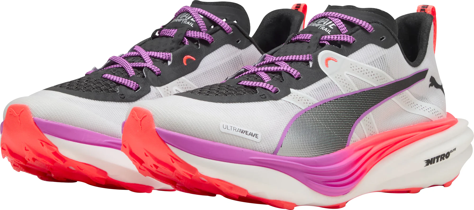 Puma Deviate Nitro Elite Womens Trail Running Shoes - White - Image 5