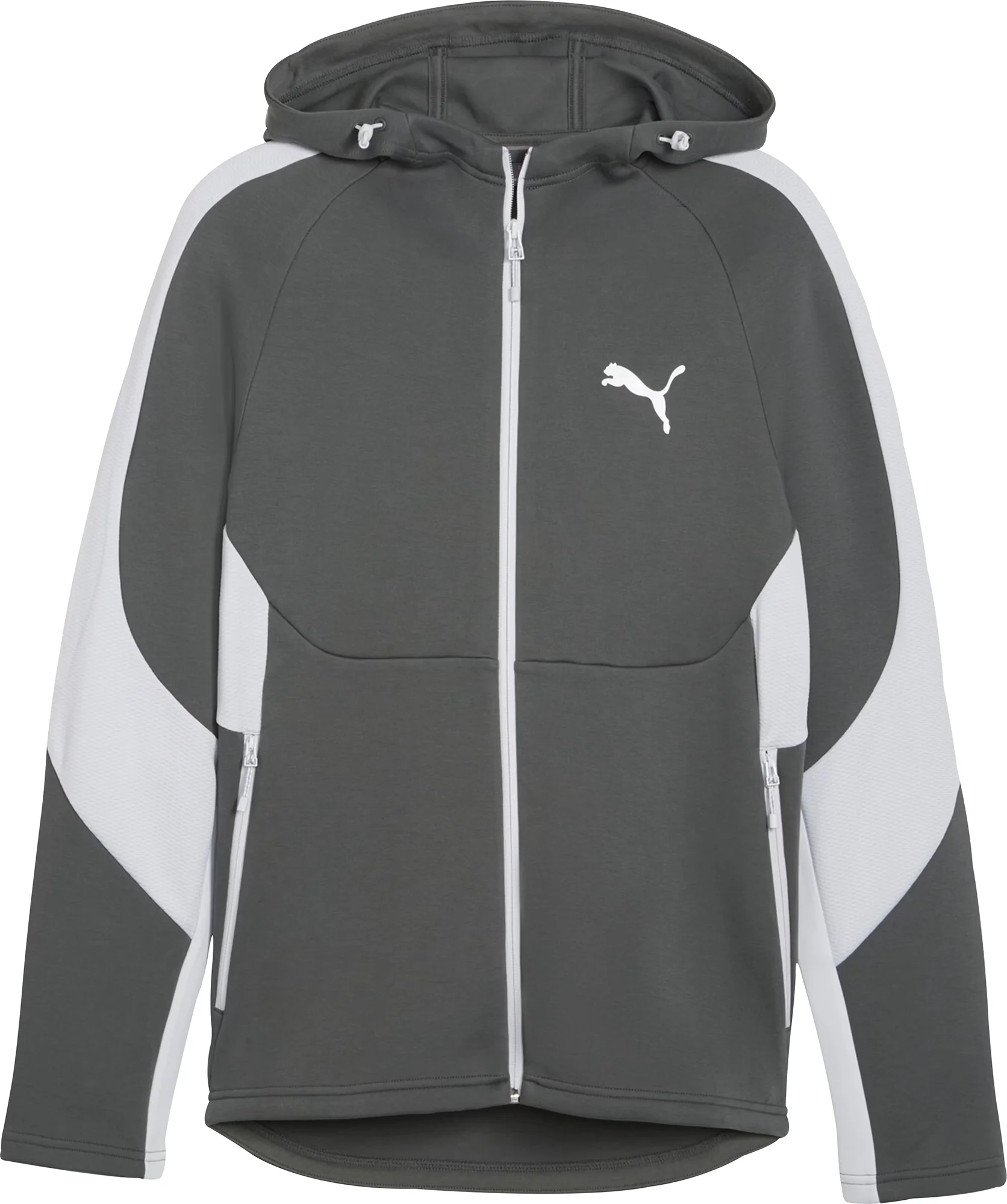 Puma EvoStripe Full Zip Mens Training Hoody - Grey - Image 5