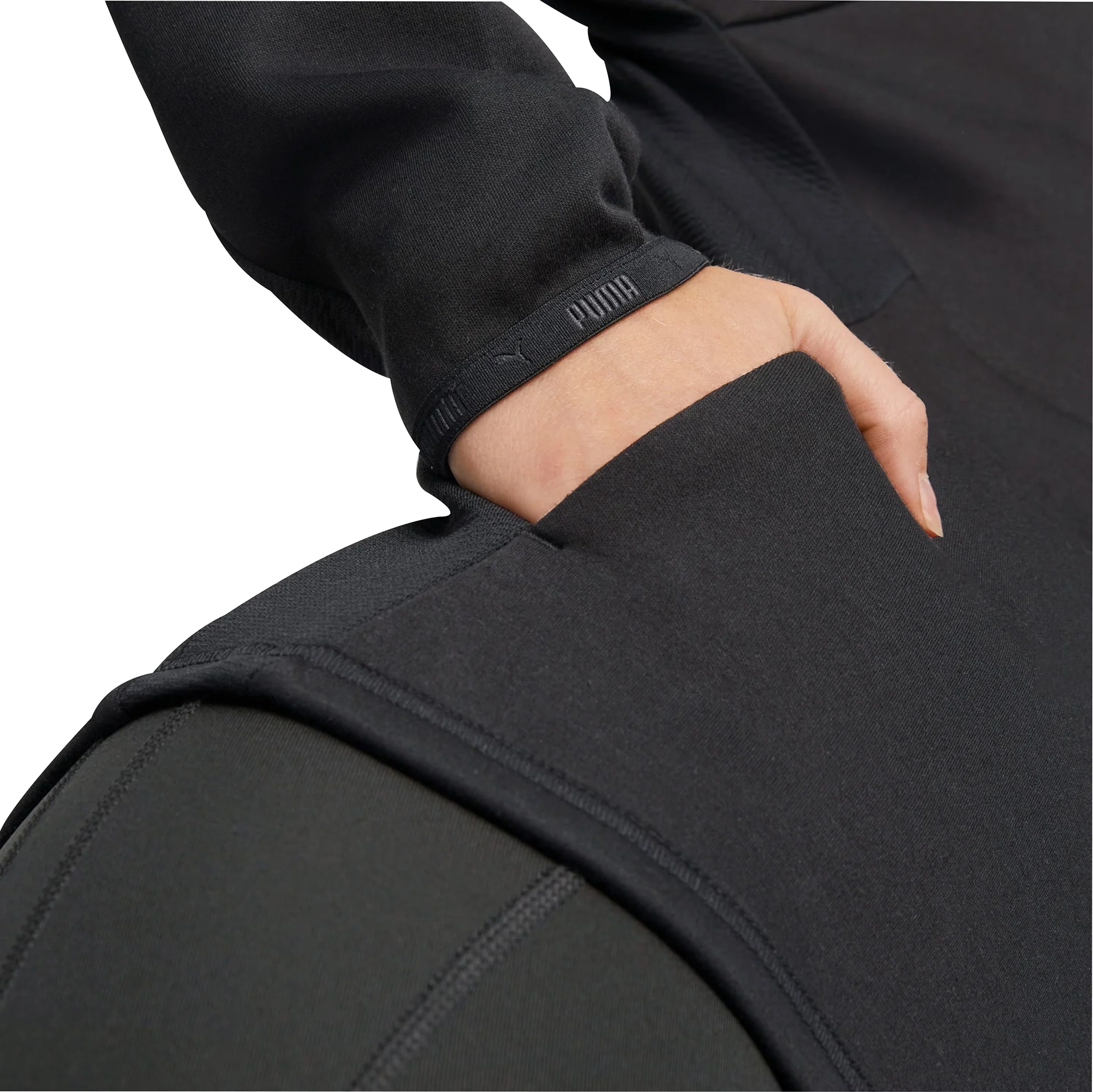 Puma EvoStripe Full Zip Womens Training Hoody - Black - Image 4