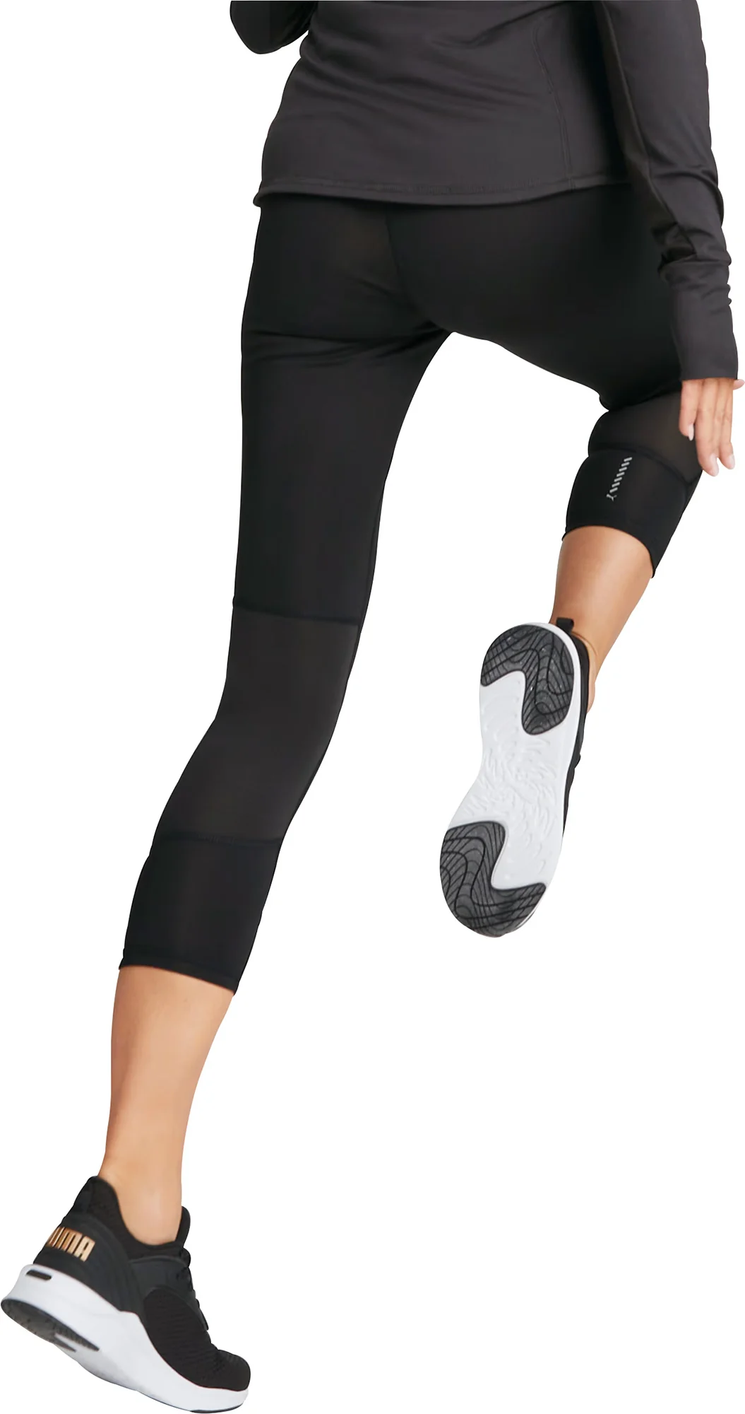 Puma Favourite 3/4 Capri Womens Running Tights - Black - Image 2