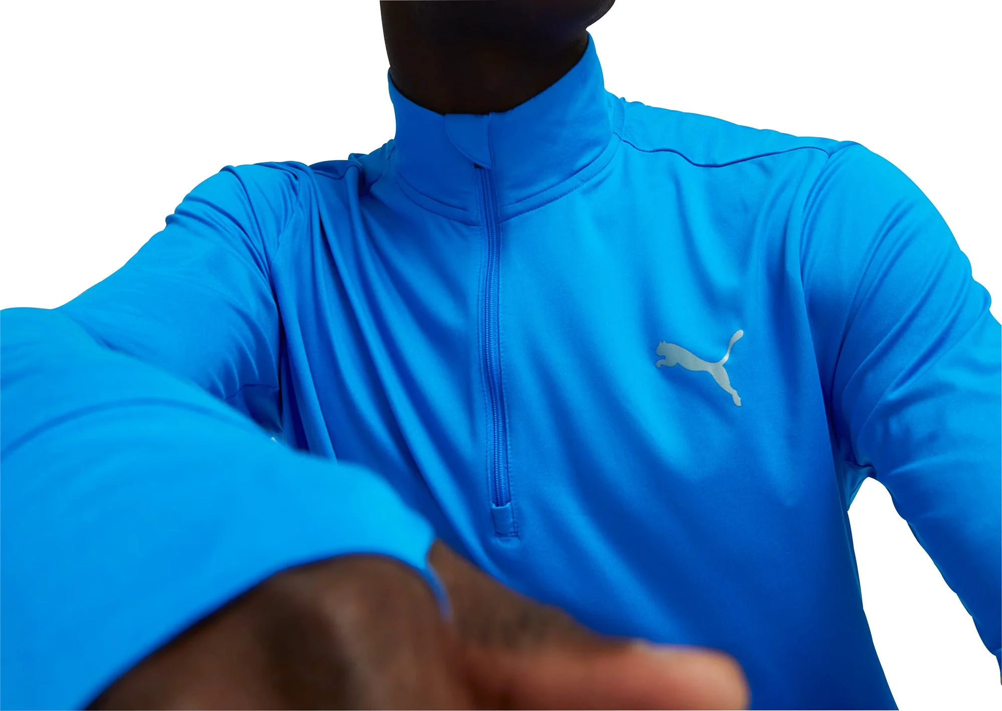 Puma Favourite Half Zip Long Sleeve Mens Running Top - Blue - Image 4